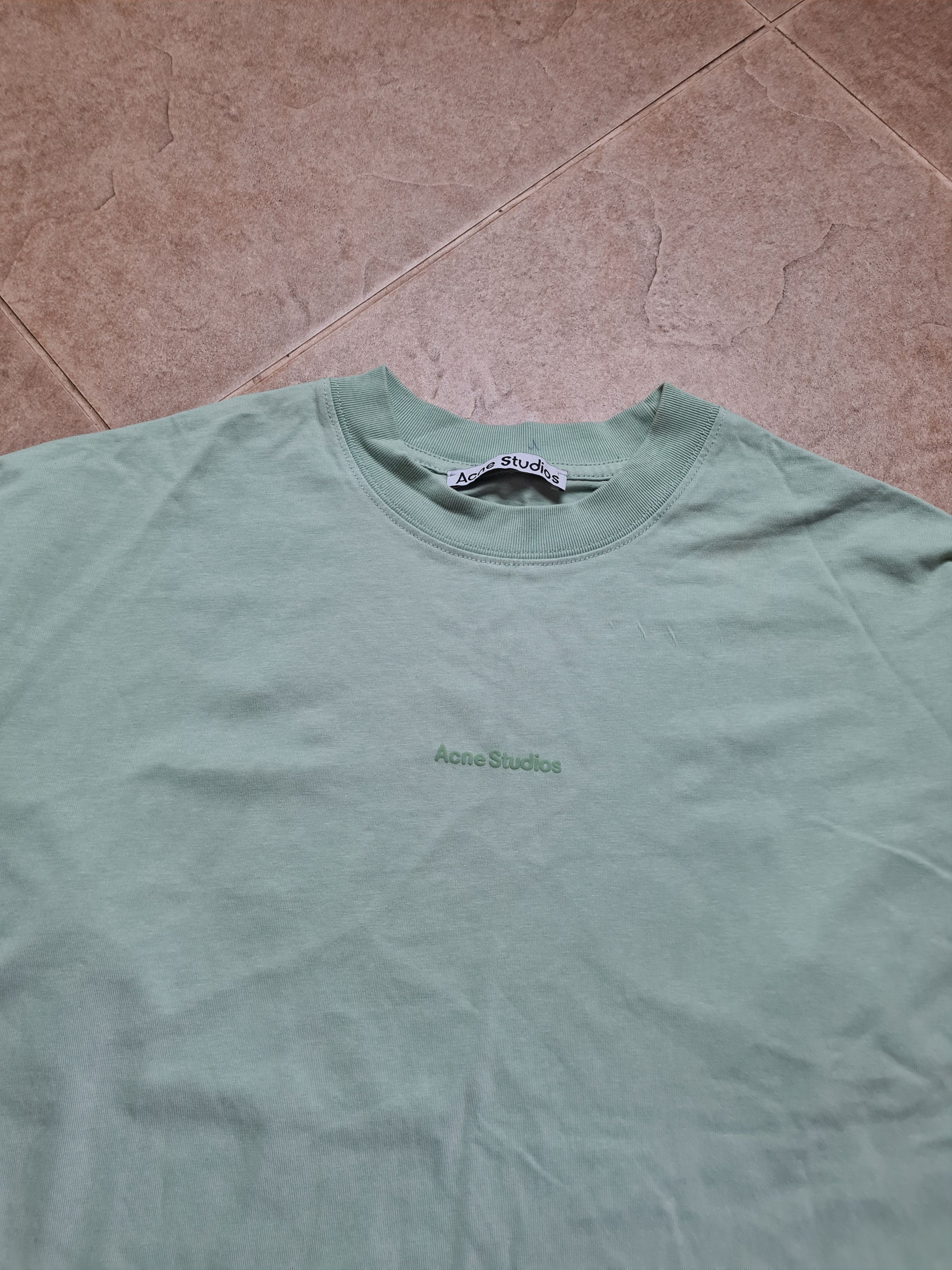 Acne Studios Acne Studios Logo T-shirt Oversized Jersey Green Size S Size S / US 4 / IT 40 - 9 Thumbnail