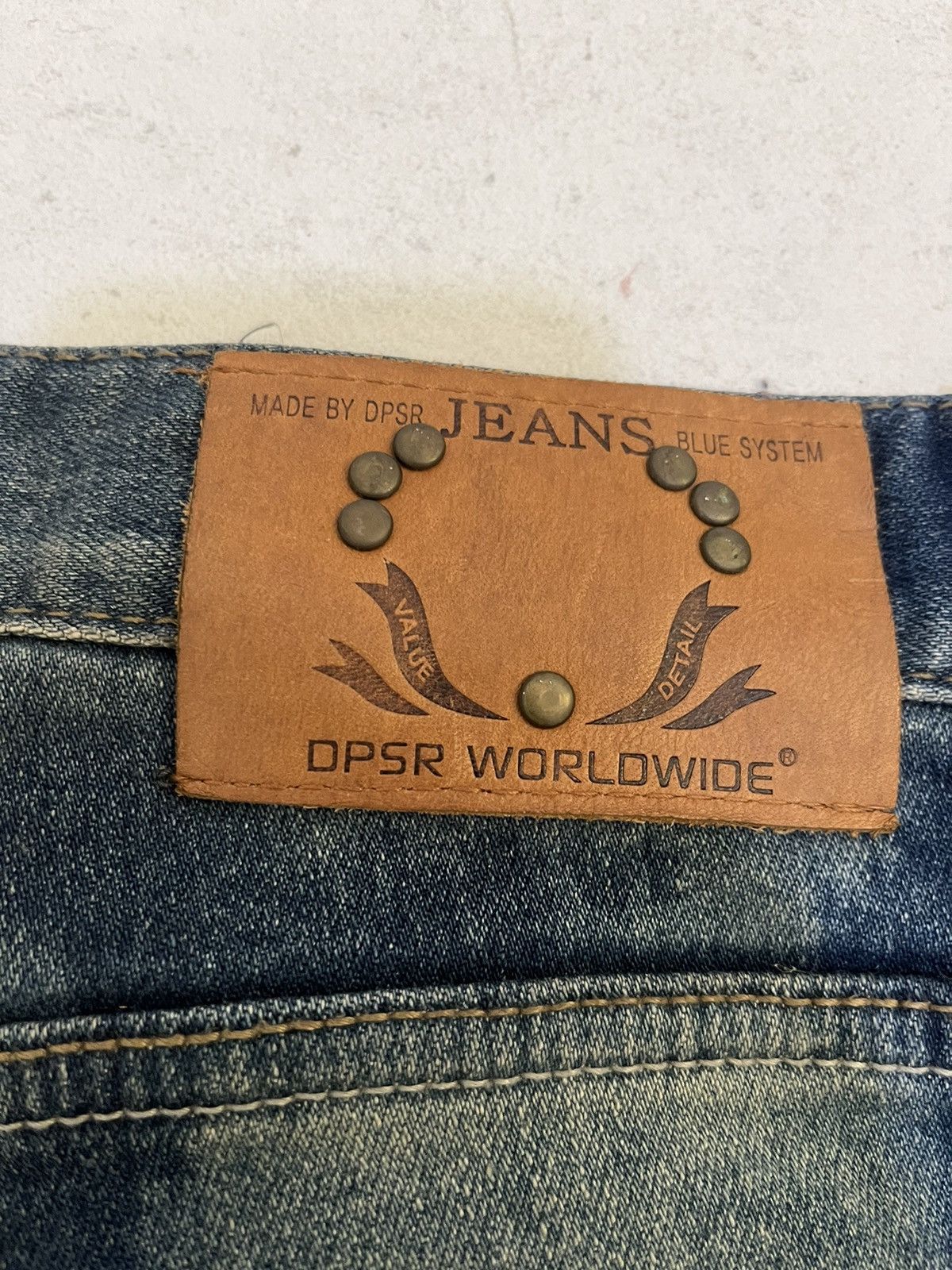 Worldwide Youth RARE Distressed DPSR WORLDWIDE Denim Jeans Size US 32 / EU 48 - 7 Thumbnail