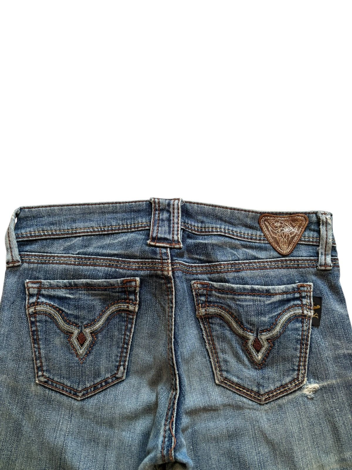 Japanese Brand SALES🔥Vintage Japanese Mud Wash Distressed Flare Jeans Size 30" / US 8 / IT 44 - 8 Thumbnail