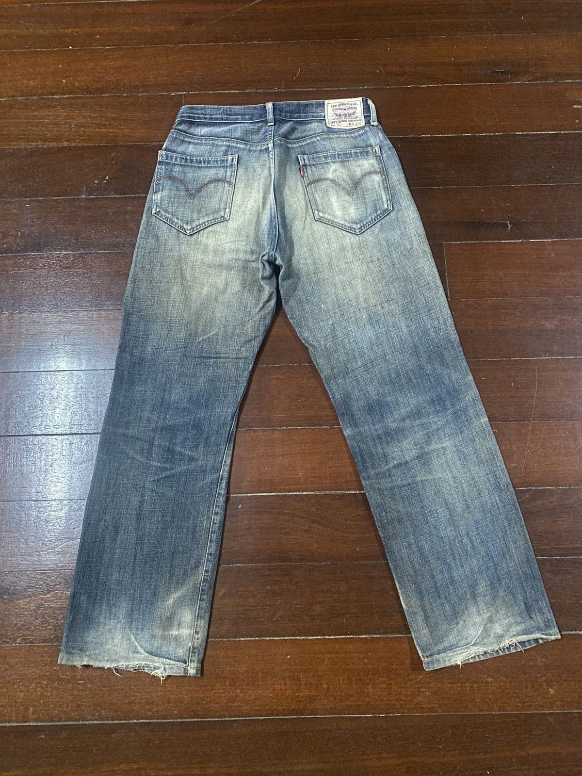 Levi's Rare Levi’s 553 Fade Denim mud wash distressed selvedge Size US 33 - 11 Thumbnail