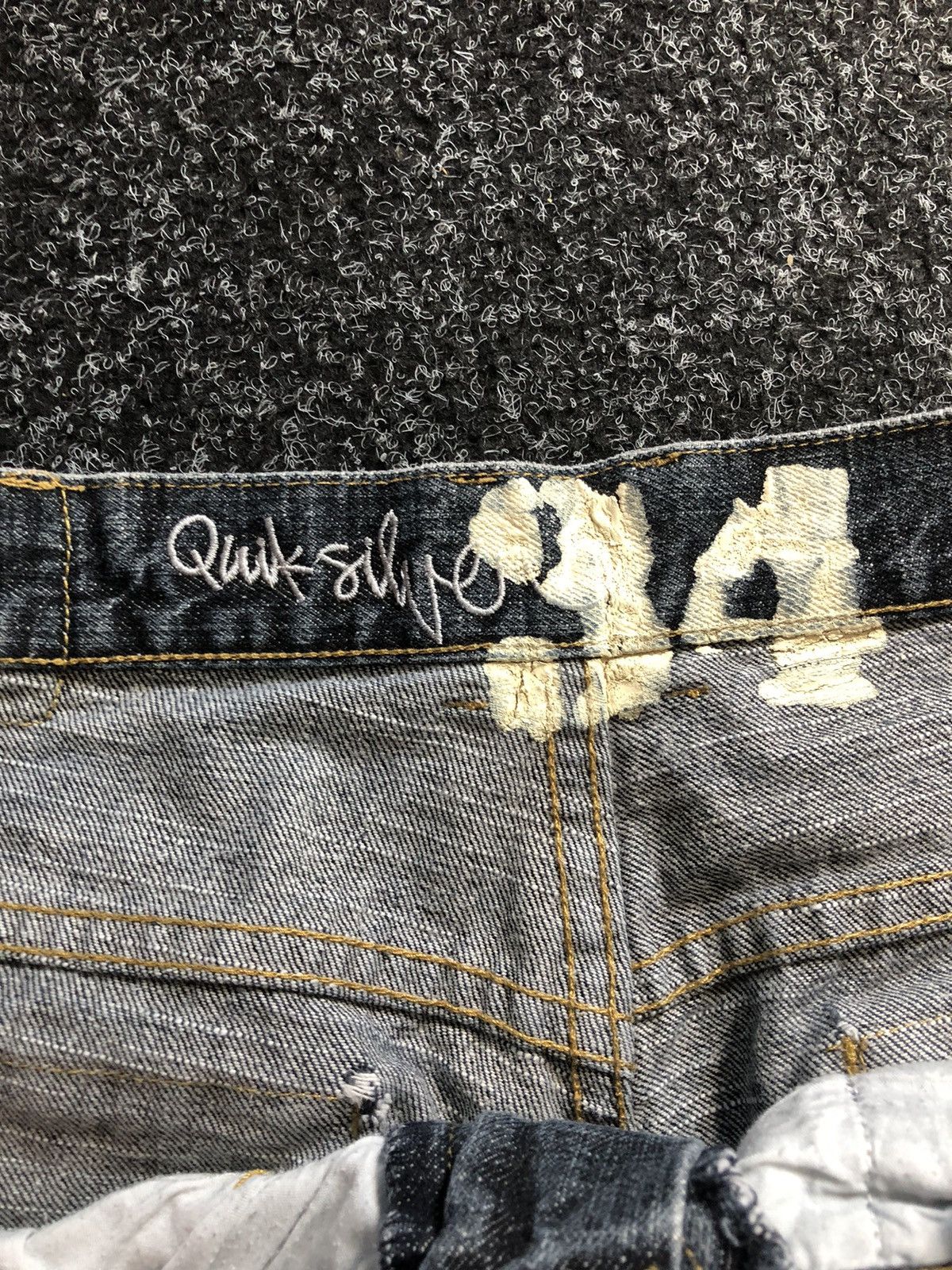 Quiksilver × Vintage Crazy Vintage Quiksilver Custom Baggy Faded Denim pants Y2K Size US 34 / EU 50 - 5 Thumbnail