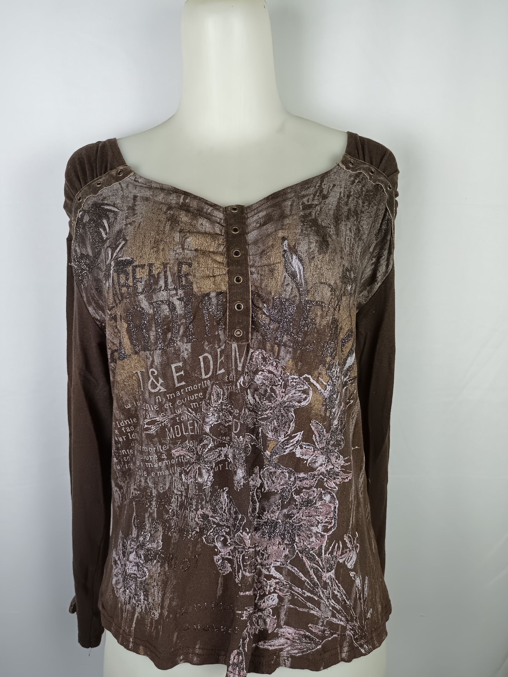 Japanese Brand Japanes Women's Studded Long Sleeve TShirt If6was9 LGB style Size XL / US 12-14 / IT 48-50 - 1 Thumbnail