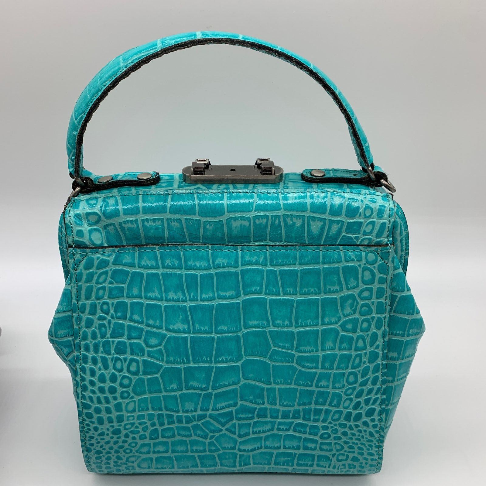 Other Patricia Nash Leather Purse Croc Embossed Blue Aqua Handbags Size ONE SIZE - 13 Thumbnail
