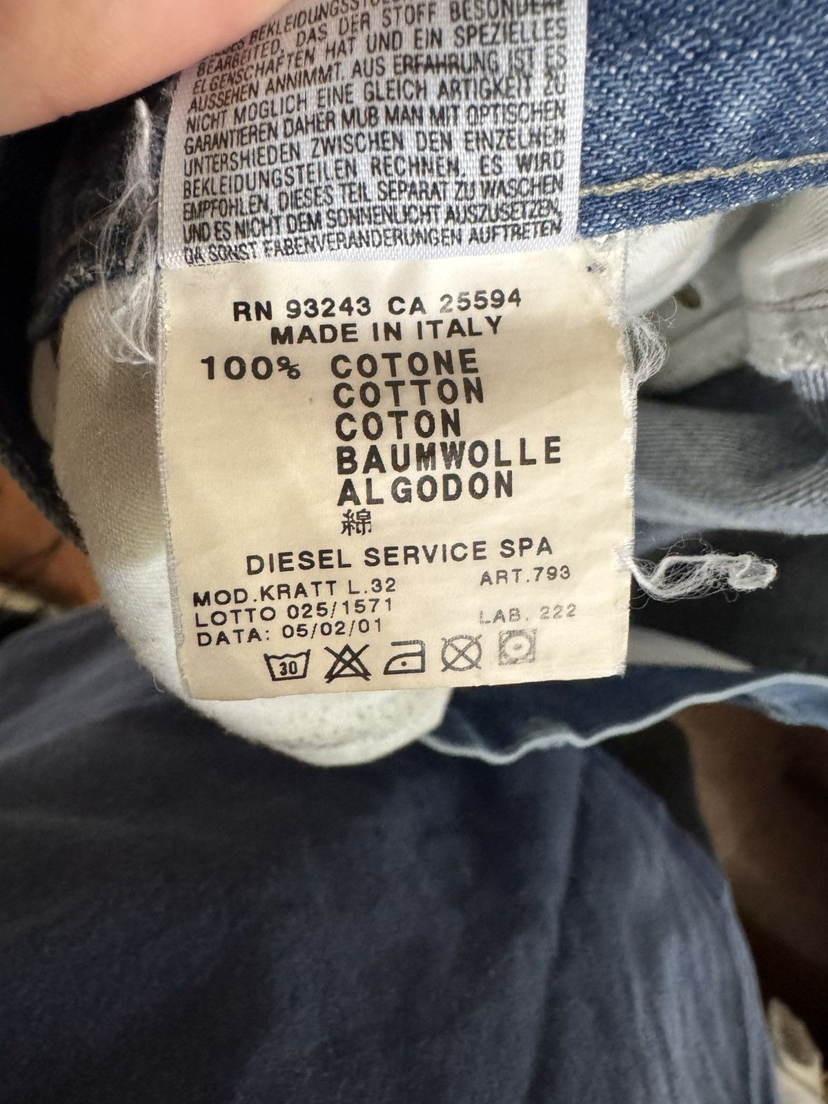Designer × Diesel Diesel denim division baggy selvedge jeans made in italy Size US 40 / EU 56 - 6 Thumbnail