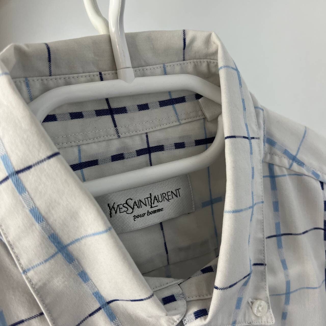 Yves Saint Laurent Yves Saint Lauren Vintage Button Up Shirt Pocket Mini Logo Size US L / EU 52-54 / 3 - 4 Thumbnail