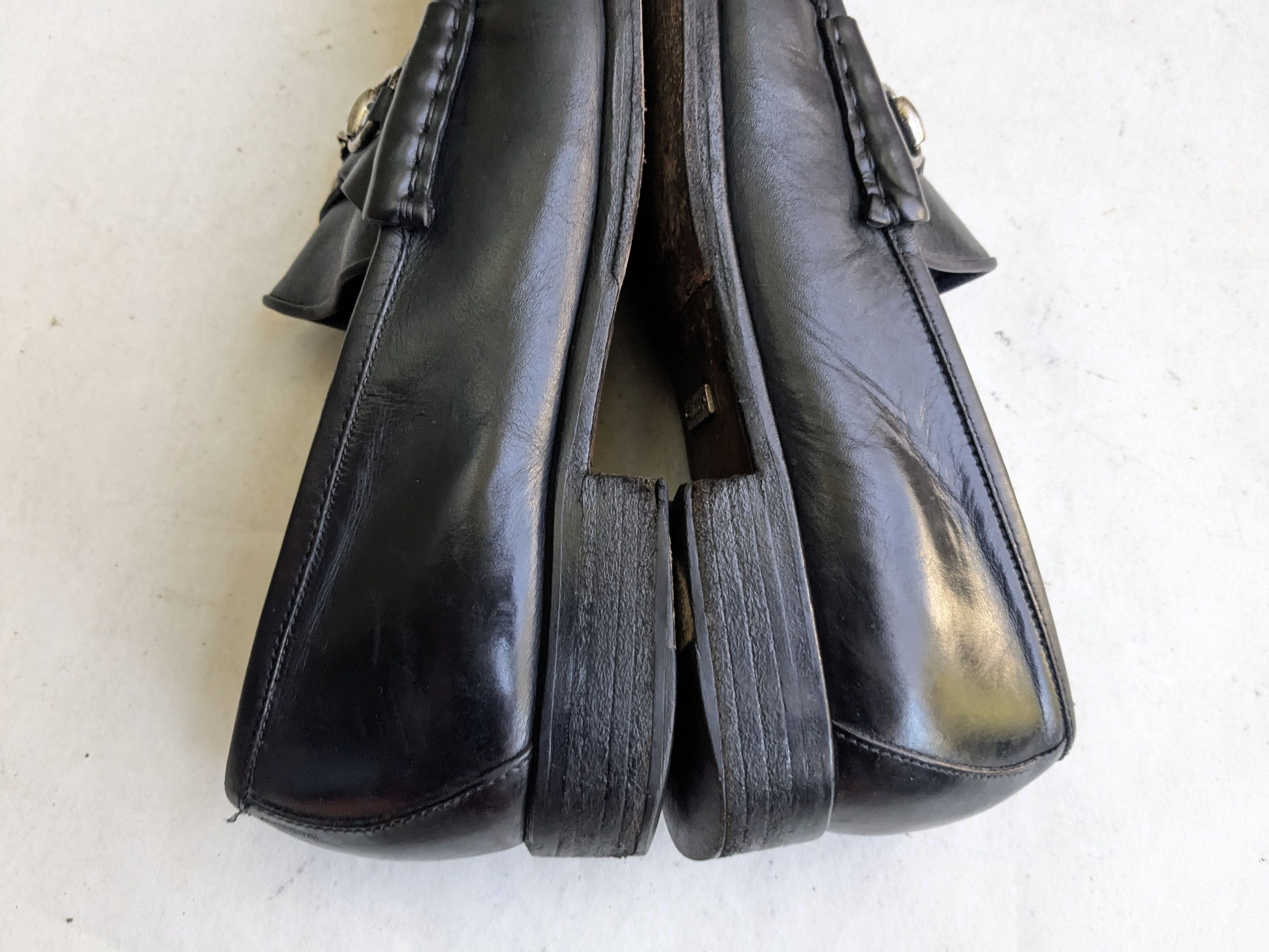 Gucci Gucci Horsebit Loafers Black Leather 10.5 Snaffle Mules Size US 10.5 / EU 43-44 - 11 Thumbnail