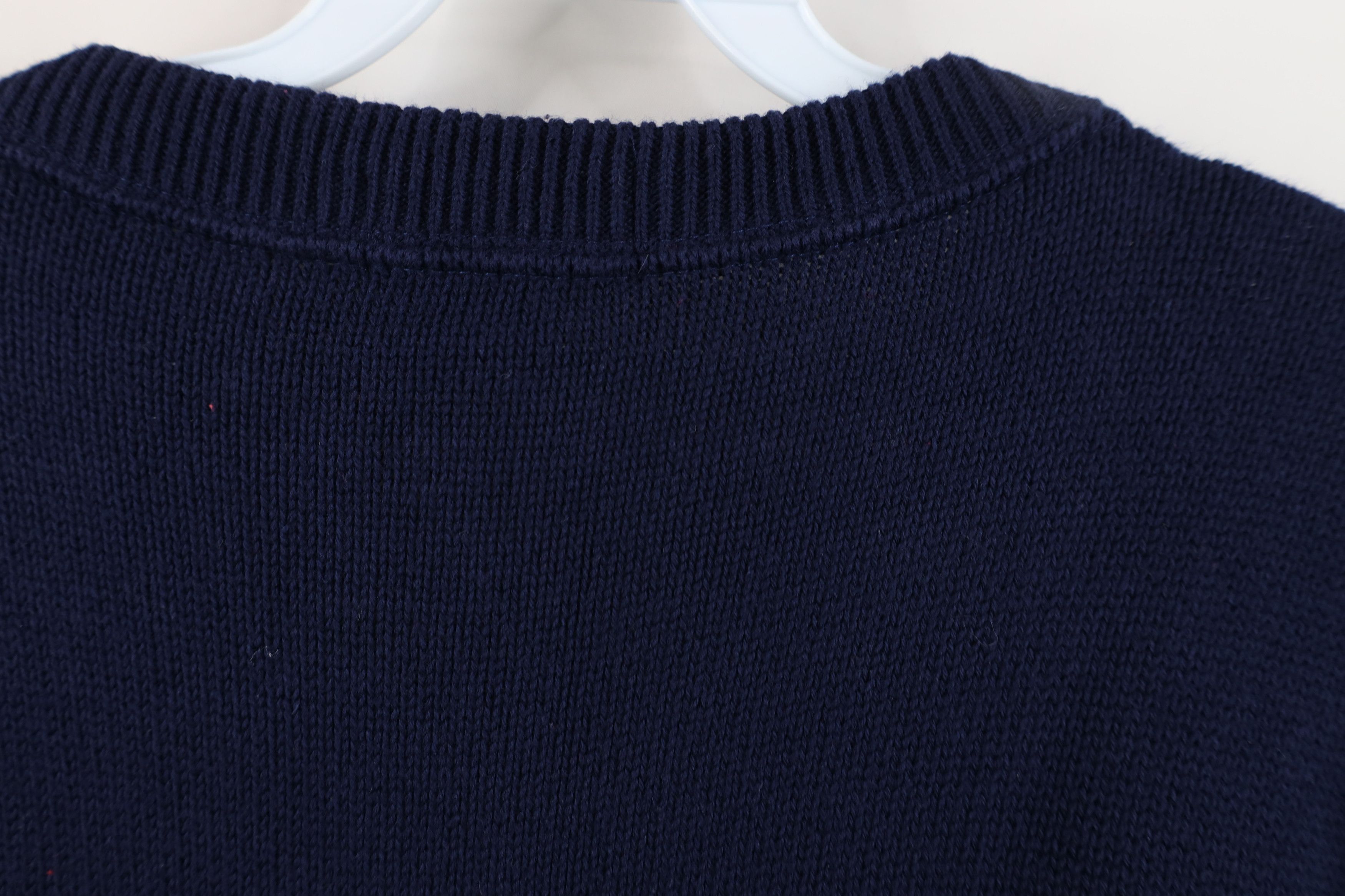 Vintage Vintage 90s Streetwear Cotton Knit Sweater Vest Blue USA Size US L / EU 52-54 / 3 - 5 Thumbnail