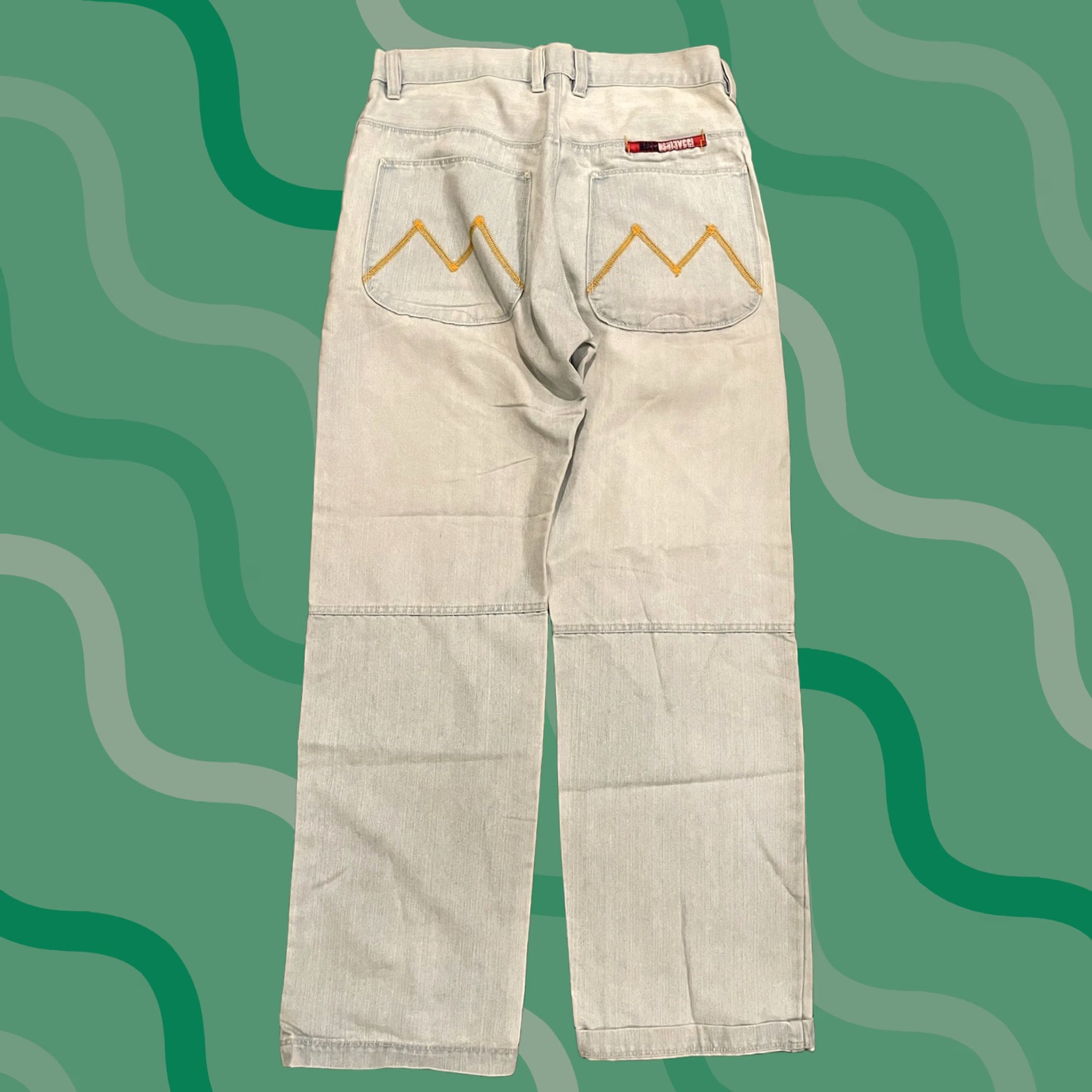Vintage VINTAGE Mecca Jeans Men 34x32 Jeans 5-Pocket Denim Light Blue Baggy Wide Leg Y2K Hip Hop Grunge Goth Metal Tattoo USA Size US 34 / EU 50 - 1 Thumbnail