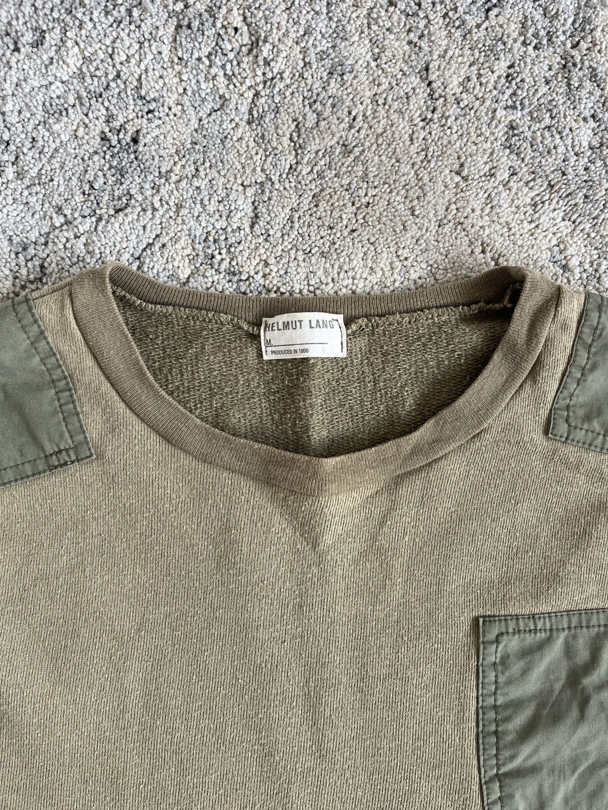 Helmut Lang Helmut Lang 1996 military patch crewneck | Grailed