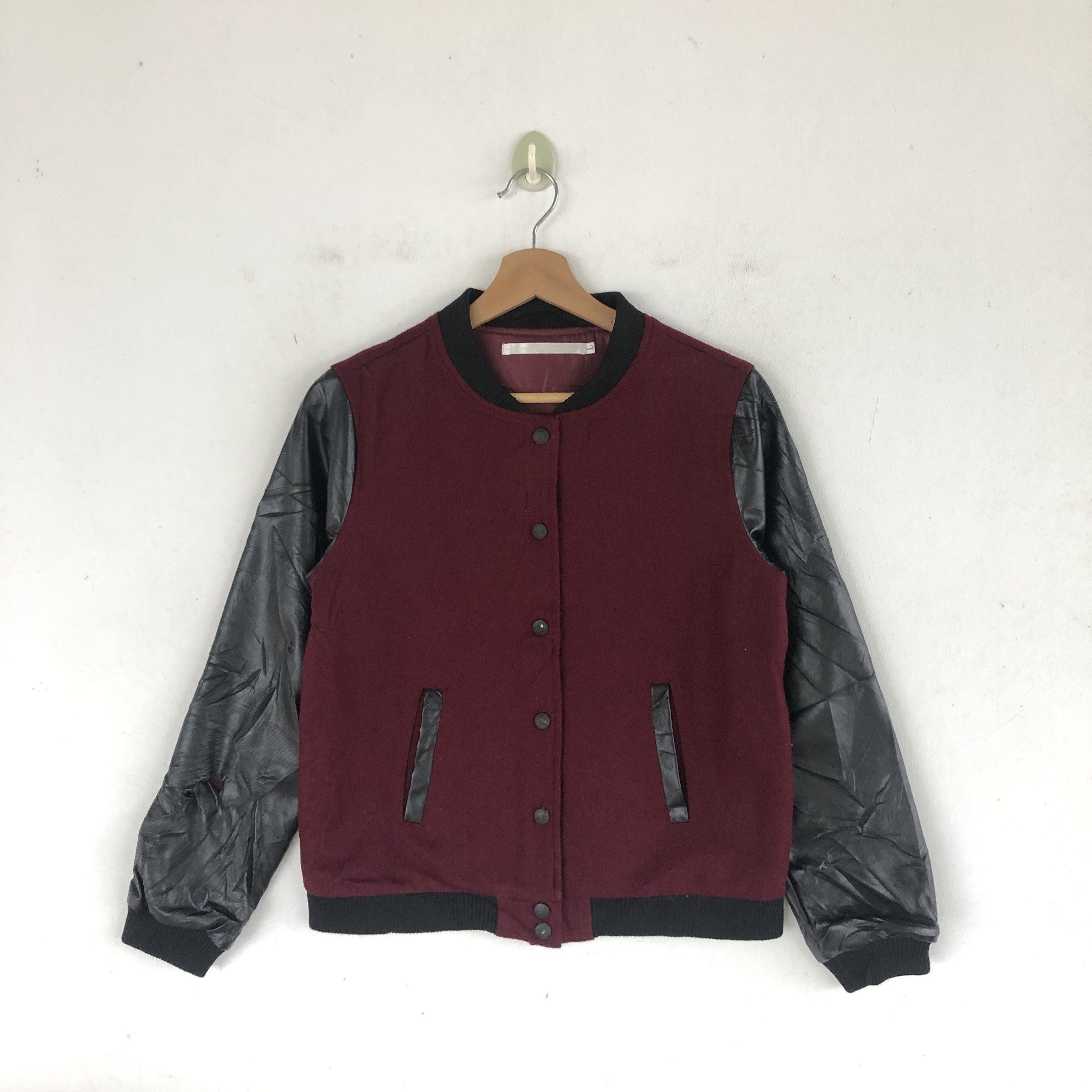 Japanese Brand × Vintage Vintage Y2k Japanese Varsity Jacket Wool Jackets Size XS / US 0-2 / IT 36-38 - 1 Thumbnail