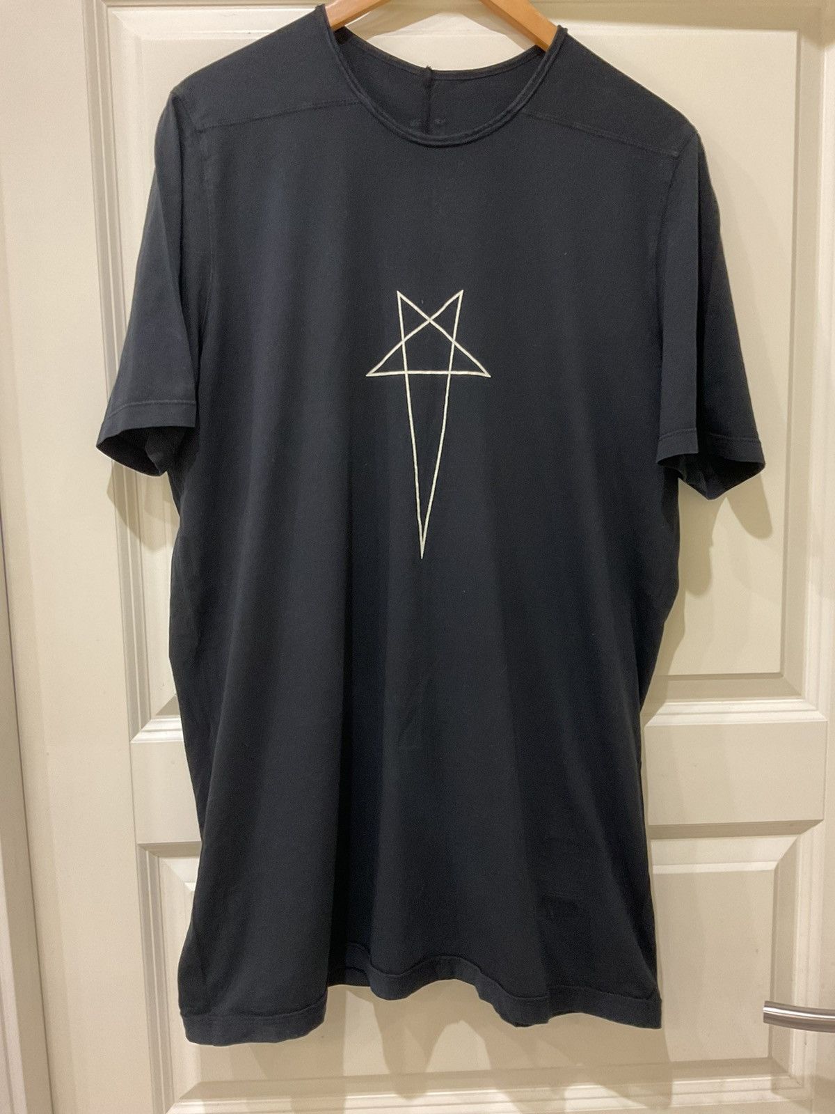Rick Owens × Rick Owens Drkshdw Rick Owens pentagram t-shirt