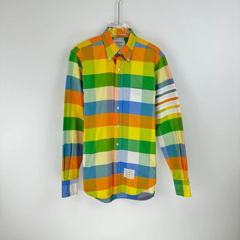 Thom Browne Thom Browne Size 2Classic logo long sleeve shirt in color c Size US M / EU 48-50 / 2 - 3 Thumbnail