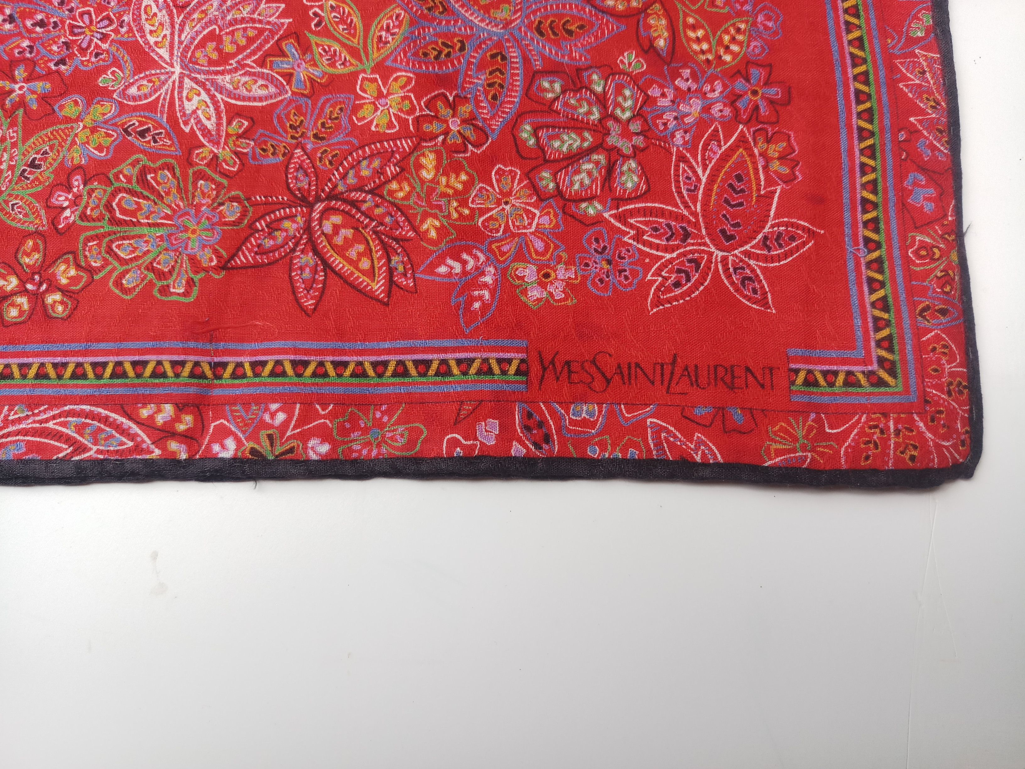 Yves Saint Laurent Yves saint laurent handkerchief cotton 100% Bandana Size ONE SIZE - 2 Thumbnail