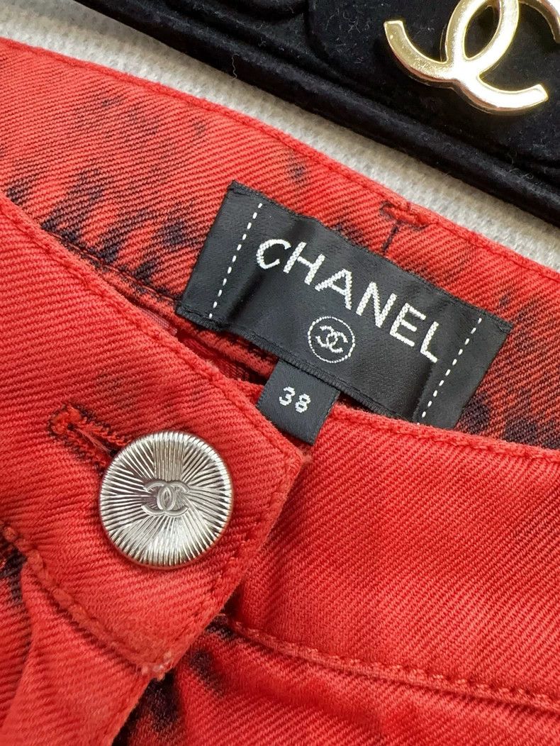 Other Chanel 20s spring and summer red old vintage jeans Size 25" / US 0 / IT 36 - 4 Thumbnail
