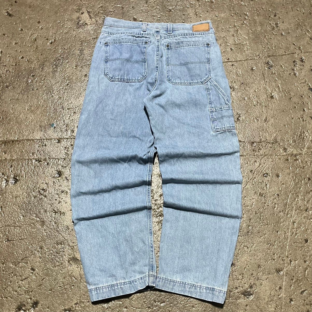 Pre-owned Jnco X Southpole Crazy Vintage Y2k Baggy Carpenter Jeans Jnco Skater Wide Leg In Blue