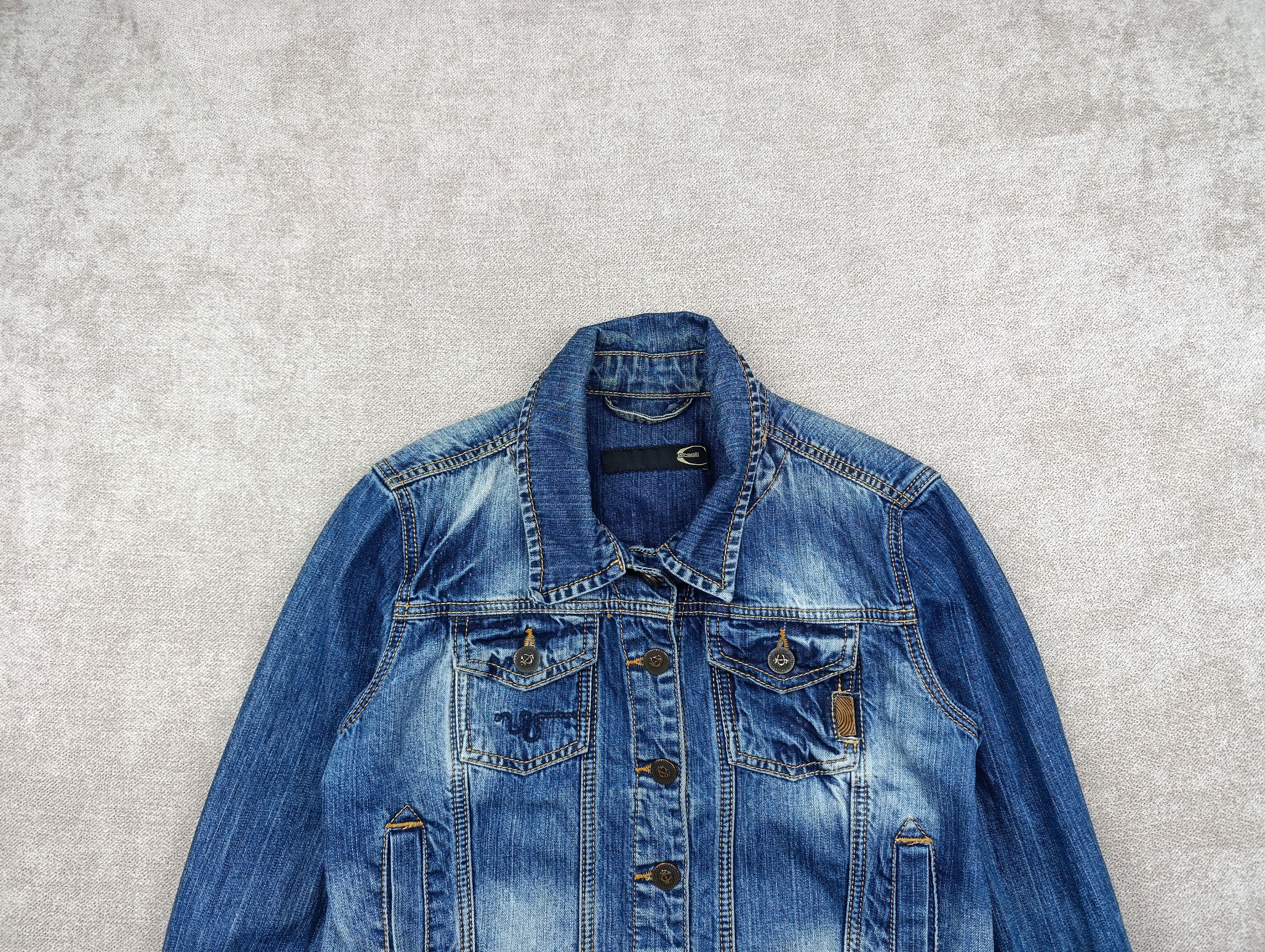Just Cavalli Just Roberto Cavalli Vintage Womens Cropped Denim Jacket Size L / US 10 / IT 46 - 3 Thumbnail