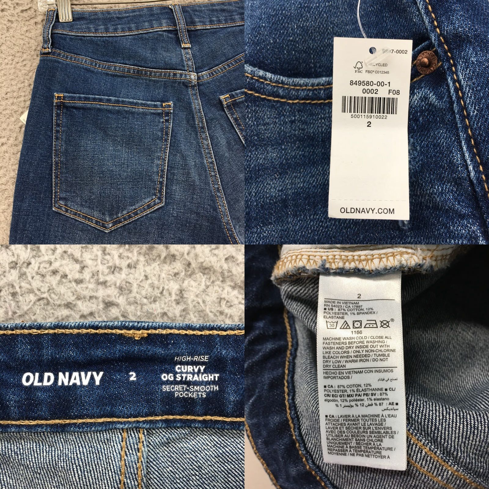 Old Navy Old Navy Shorts Womens 2 Blue Denim Cotton Blend Zip NEW Cut-Off Shorts, 28in Waist 3.5in Inseam Size 26" / US 2 / IT 38 - 9 Thumbnail