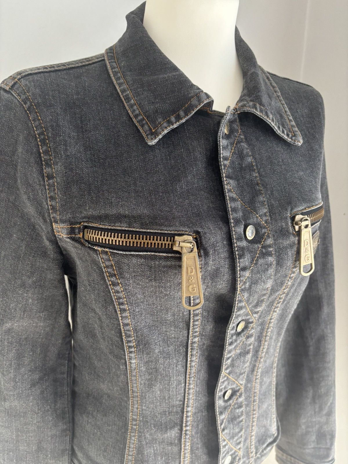 Dolce & Gabbana Dolce & Gabbana denim jacket D&G Italy vintage avantgarde Size L / US 10 / IT 46 - 5 Thumbnail