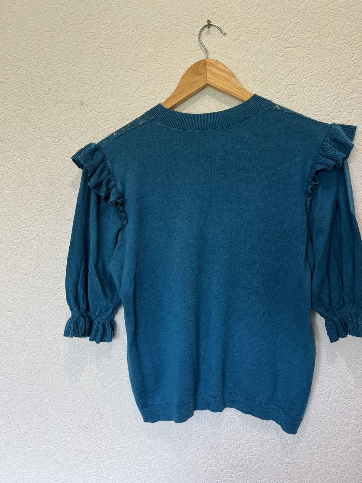 Jigsaw Jigsaw Blue T Shirt Shirt Blouse Silk Size L / US 10 / IT 46 - 5 Thumbnail