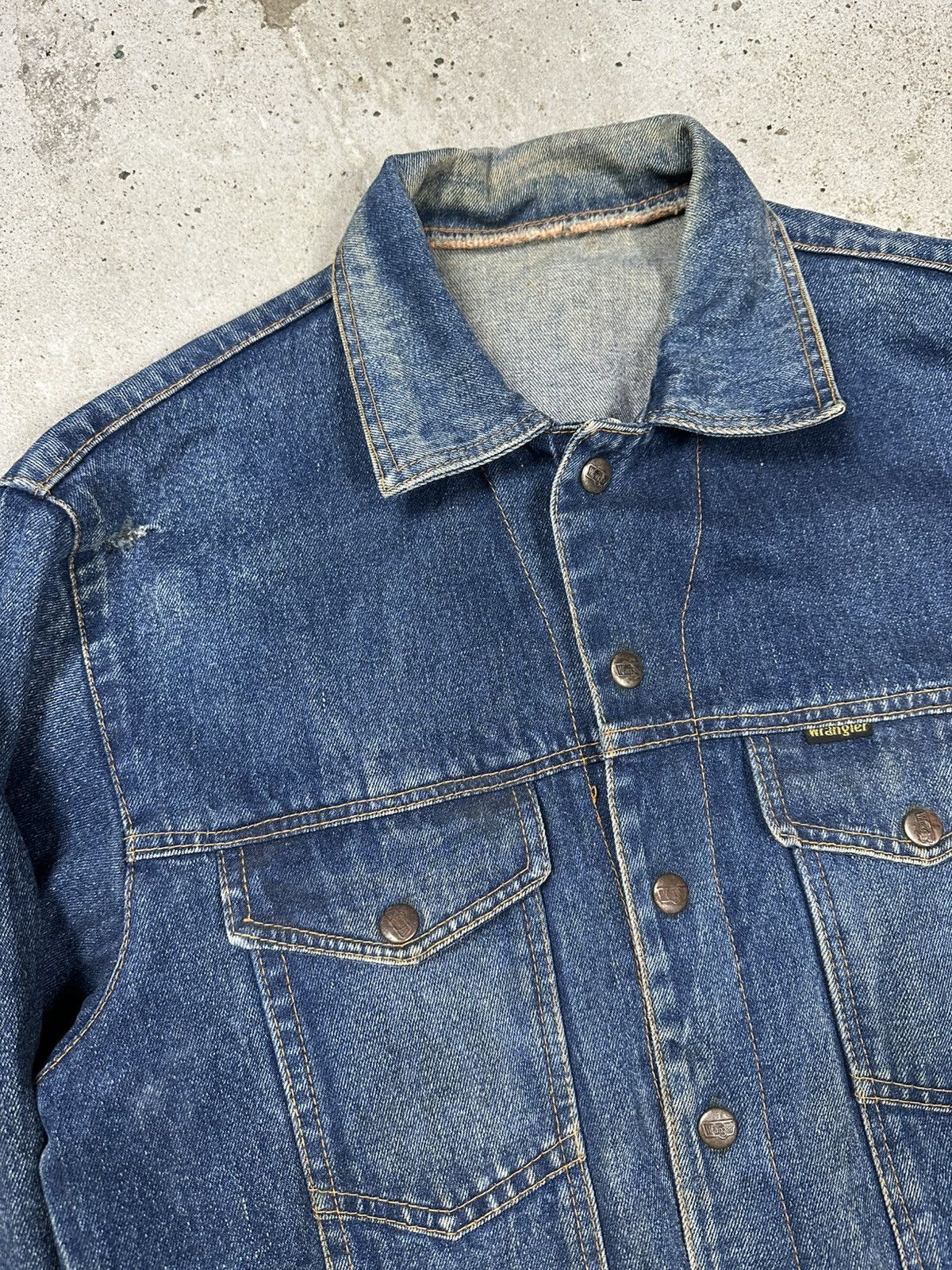 Vintage × Wrangler Vintage 70/80s Wrangler Denim Trucker Jacket Size US M / EU 48-50 / 2 - 9 Thumbnail