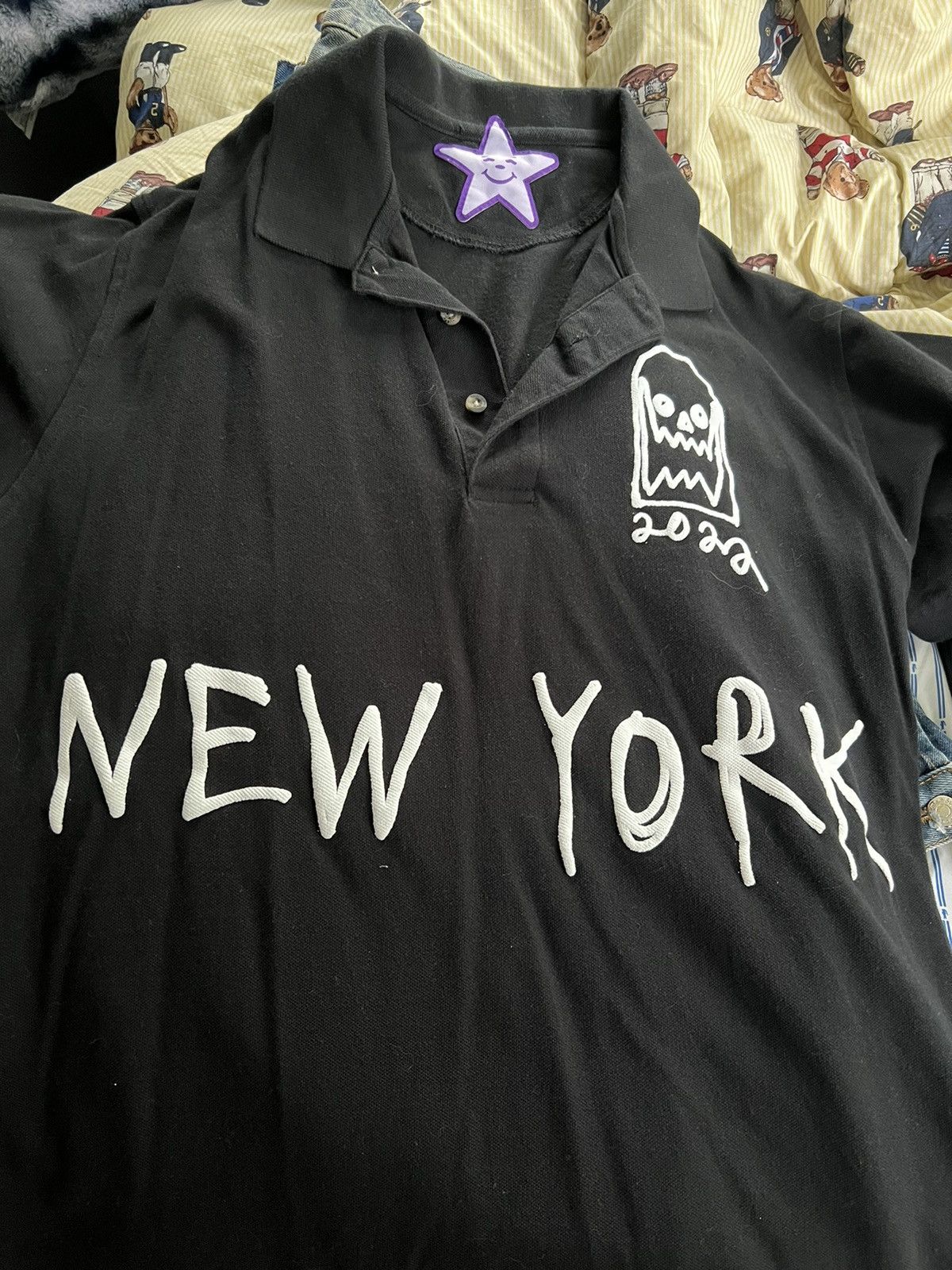 image of Asspizza 730 Polo in Black, Men's (Size Medium)
