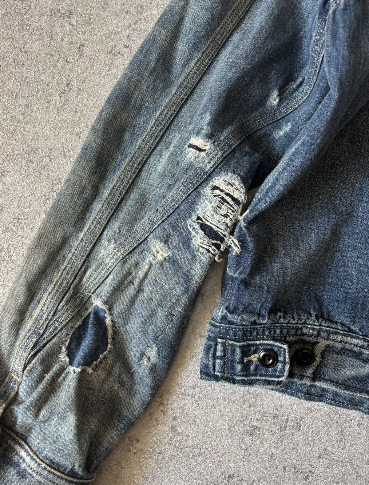Polo Ralph Lauren VERY RARE POLO RALPH LAUREN DISTRESSED DENIM WORK JACKET Size US L / EU 52-54 / 3 - 8 Thumbnail