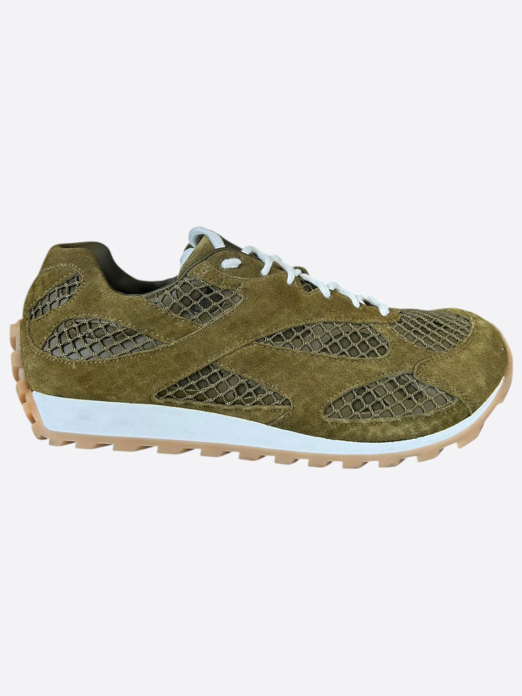 Bottega Veneta Bottega Veneta Olive & White Orbit Sneakers Size US 8 / EU 41 - 5 Thumbnail