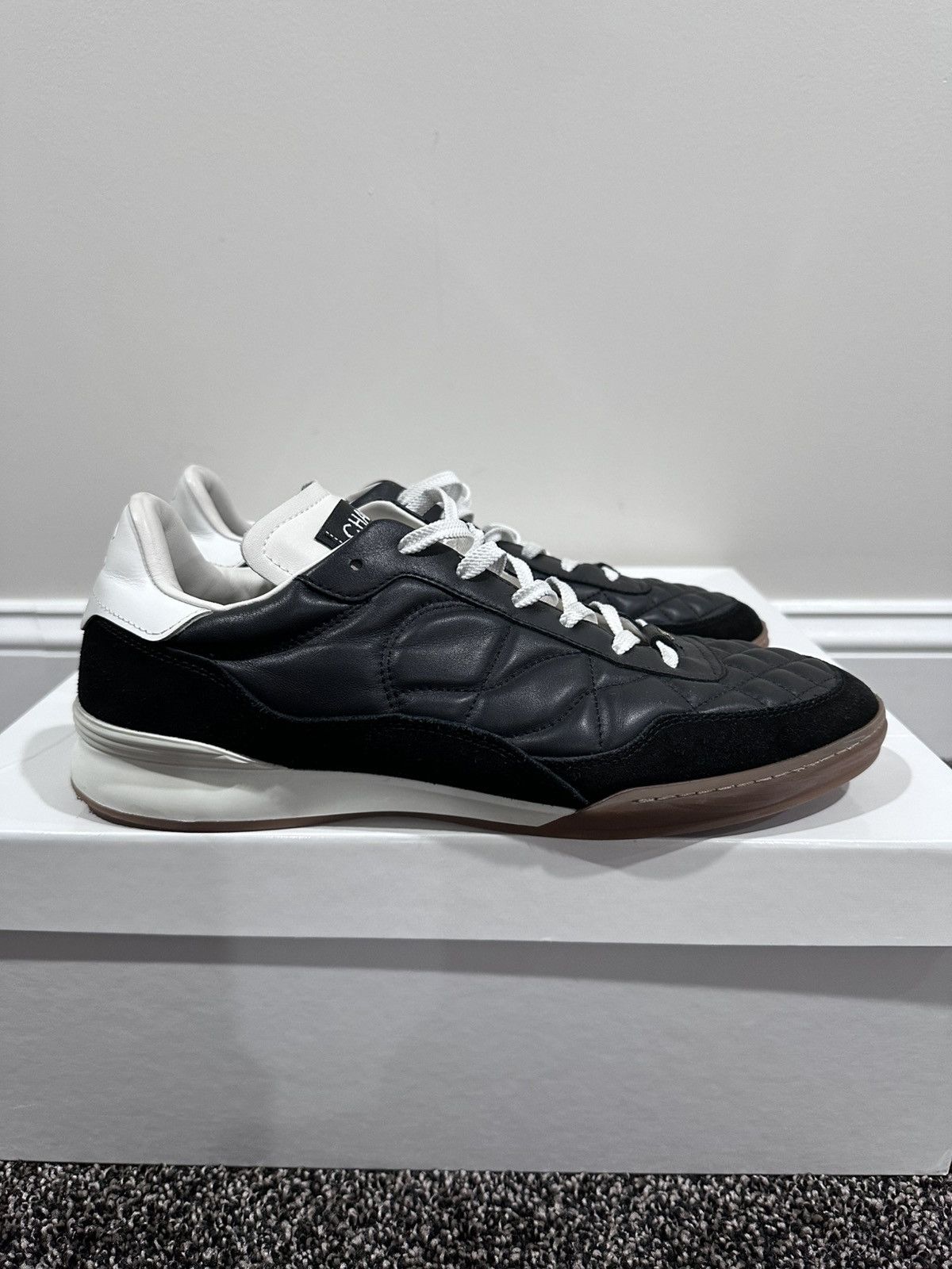 Chanel Chanel Leather / Suede Black Quilted 2023 Low Top Sneakers Size US 11 / EU 44 - 2 Thumbnail