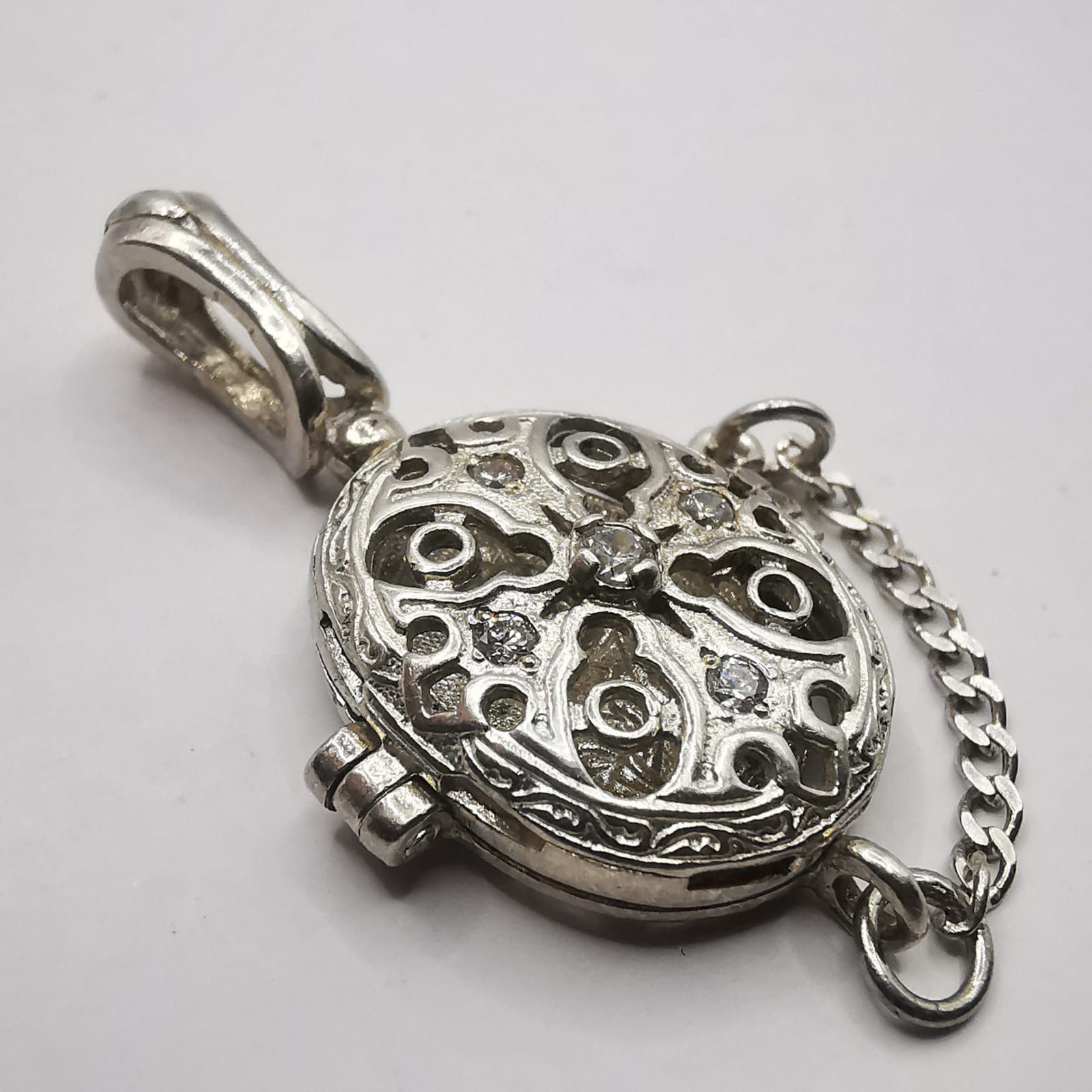 Vintage Vintage Saint Nicholas"925 Sterling Silver Zircon 5,29g Size ONE SIZE - 3 Thumbnail