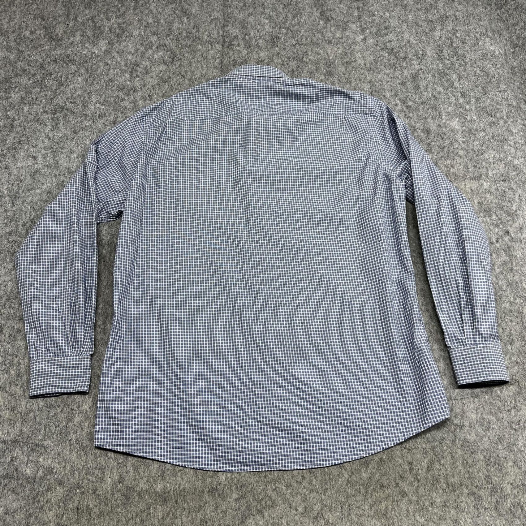 Ermenegildo Zegna Ermenegildo Zegna Shirt Mens XL Blue Check Traveller Long Sleeve Dress Turkey Size 46R - 2 Thumbnail