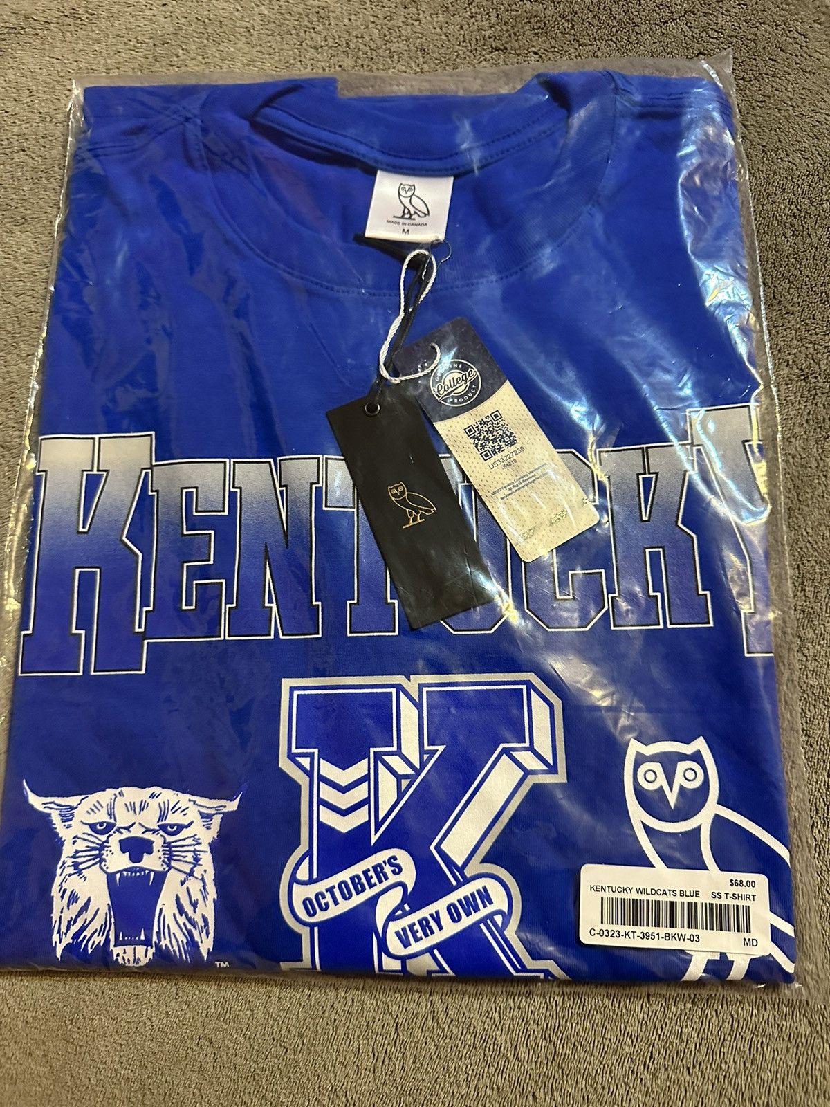 NCAA × October's Very Own OVO x NCAA KENTUCKY WILDCATS T-SHIRT TEE brand new with tags Size US M / EU 48-50 / 2 - 2 Thumbnail