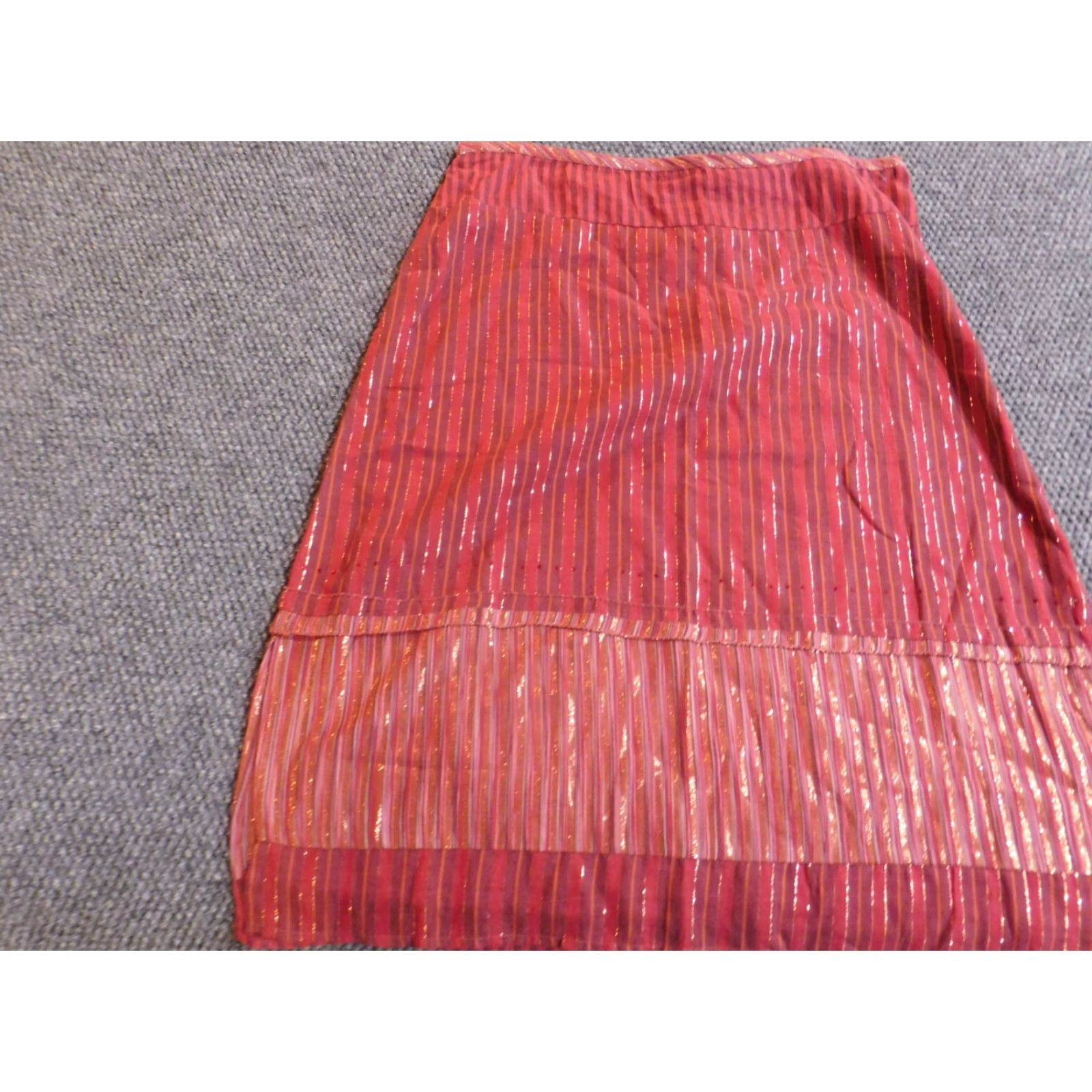 Vintage White Stag Skirt A-Line Red 14 Womens Knee Length Zip Stretch Casual Knit Polyester Regular Vintage No Size 36" / US 14 / IT 50 - 2 Thumbnail