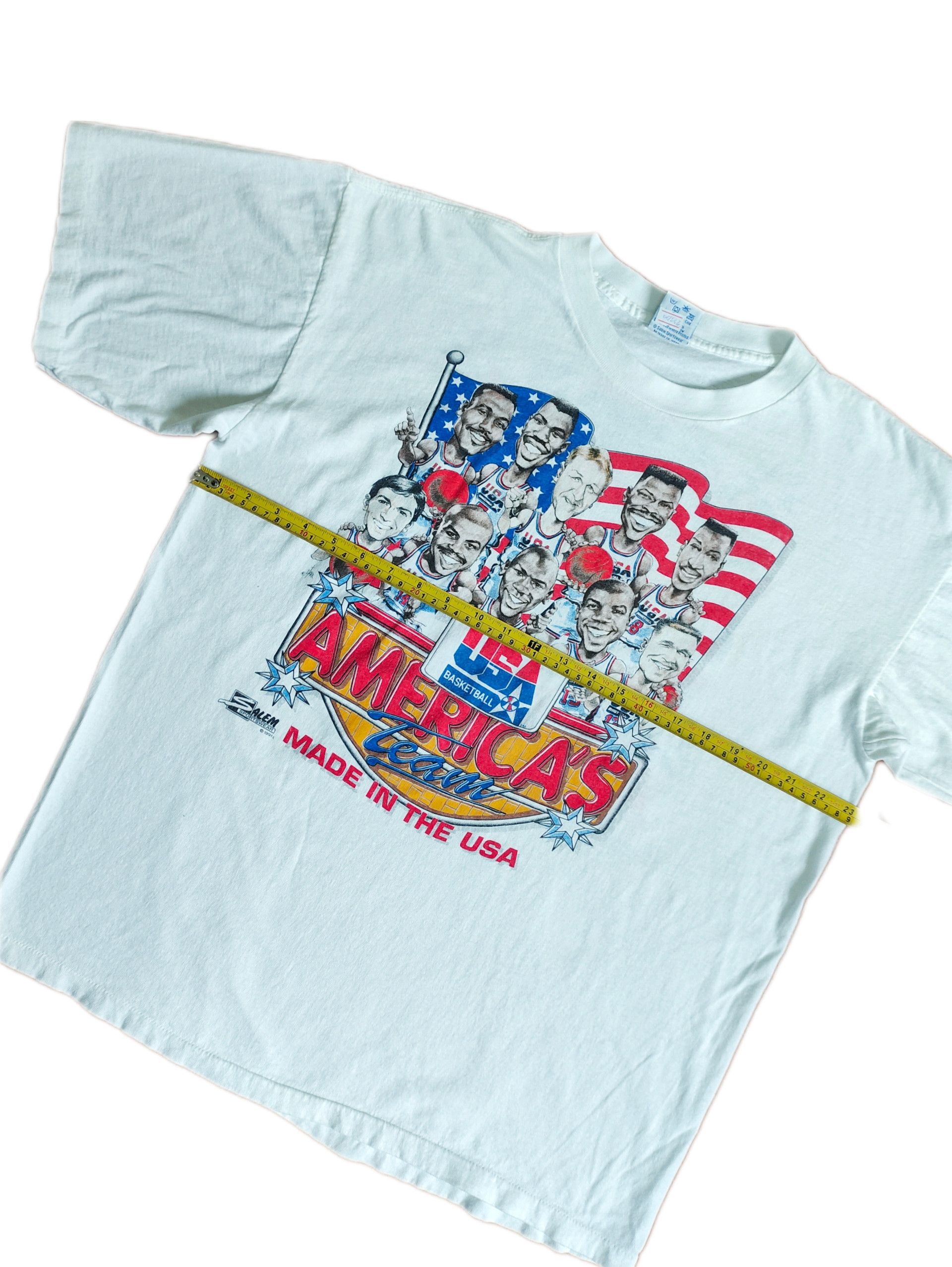 NBA × Vintage Vintage Olympic Dream Team Caricature 90s 2side T-shirt Size US XL / EU 56 / 4 - 7 Thumbnail
