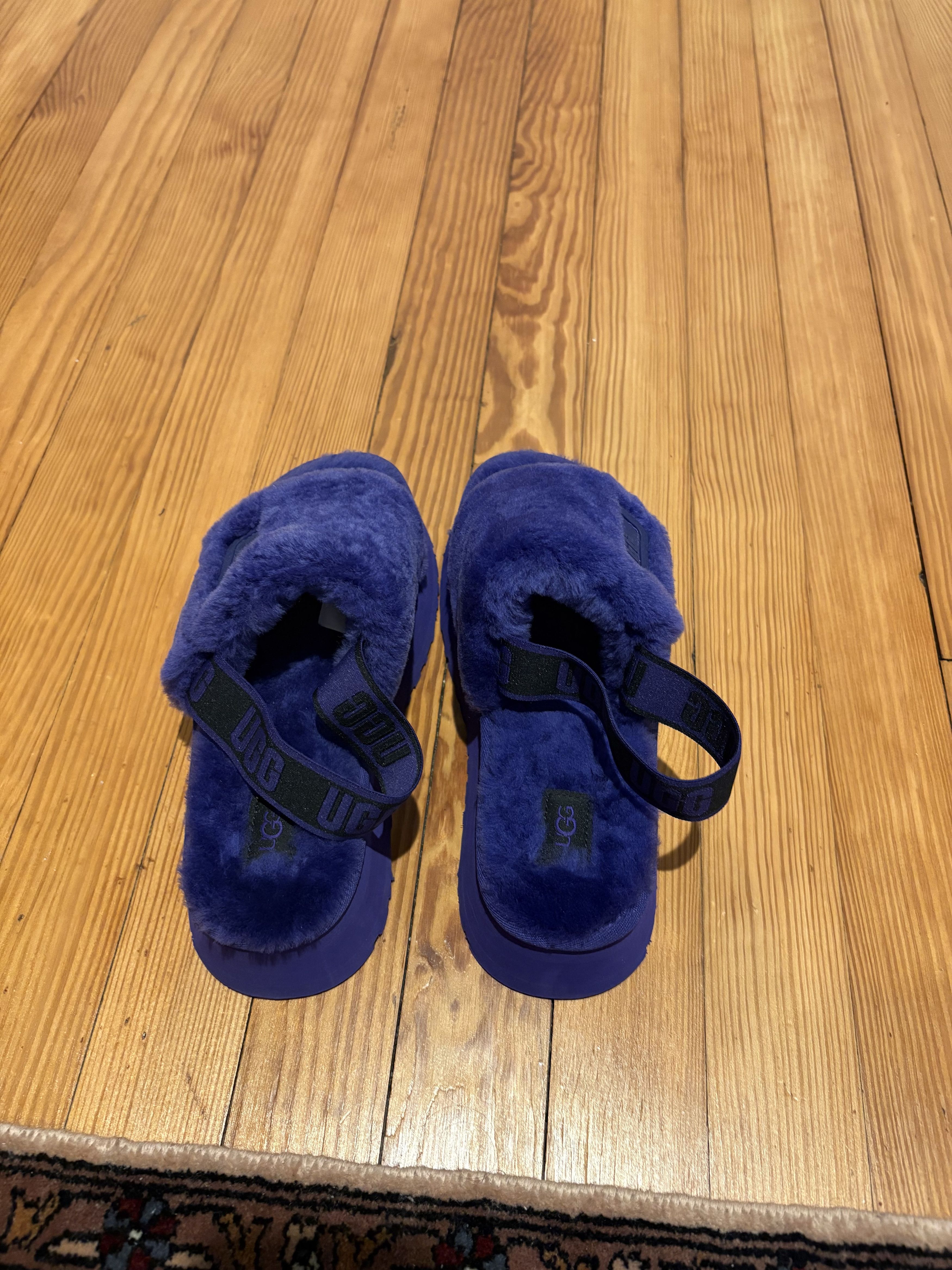 Ugg Purple UGG Fuzzy Slippers with Strap (Never Been Worn) Size US 7 / IT 37 - 3 Thumbnail