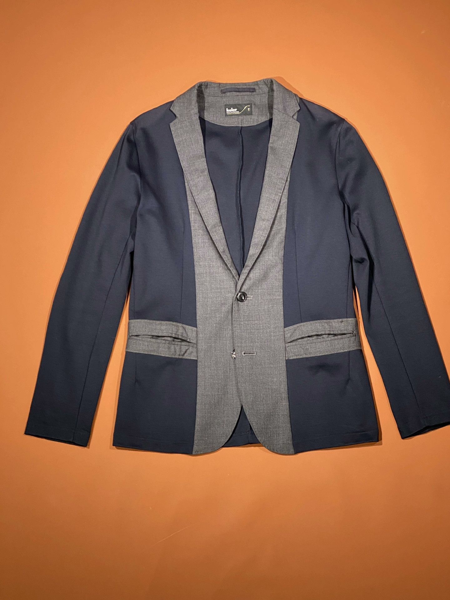 Kolor Kolor Japan Wool Colorblock Slim Blazer Size US S / EU 44-46 / 1 - 1 Thumbnail