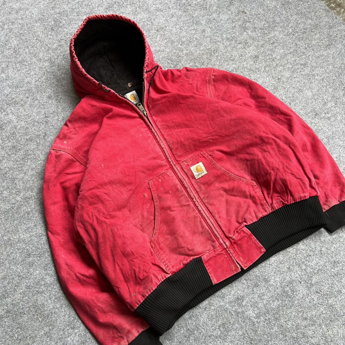 Carhartt × Vintage Vintage Carhartt Active Jacket Blue RED Size US XL / EU 56 / 4 - 2 Thumbnail