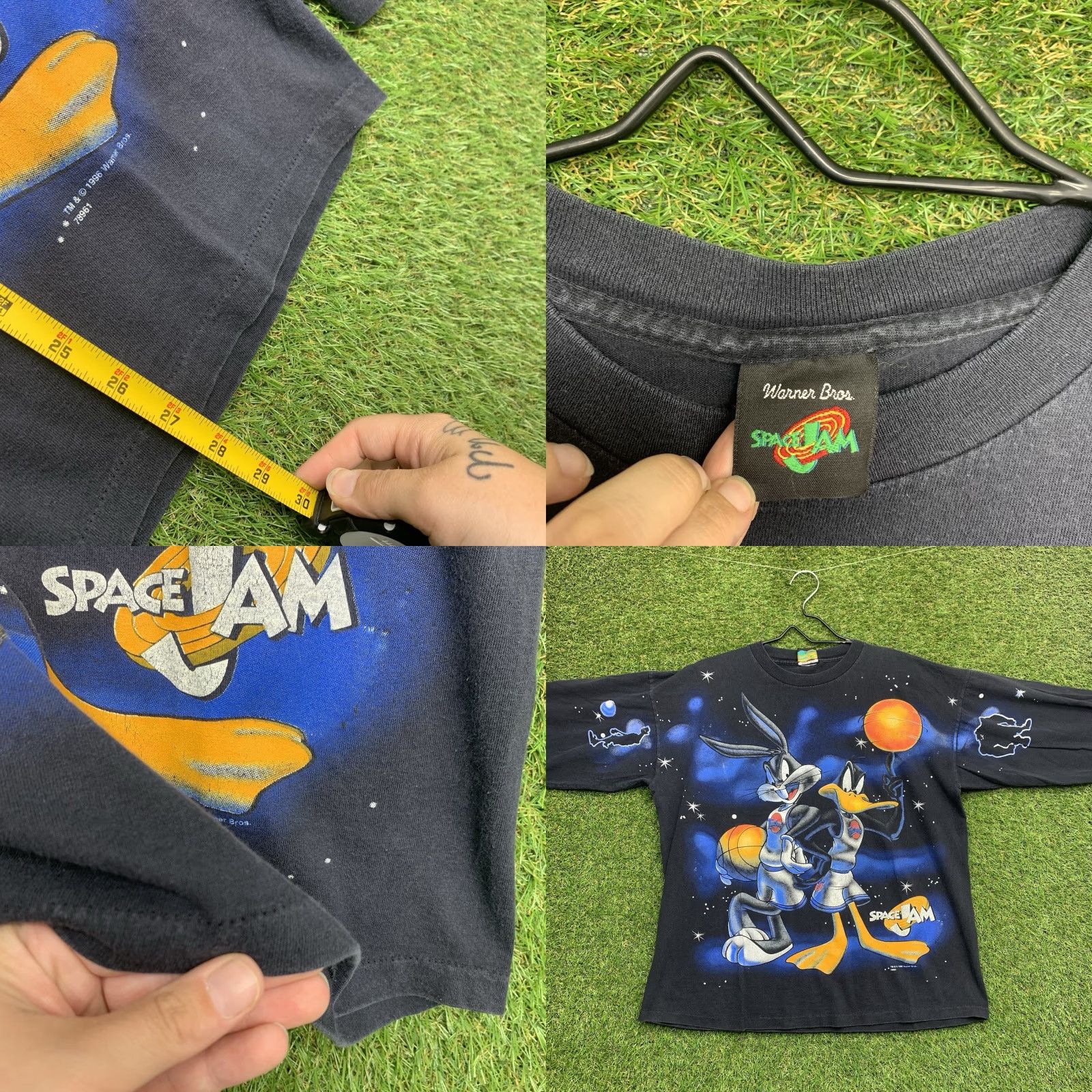 Vintage VINTAGE Space Jam Looney Tunes Shirt Mens XL Monstars Bugs Daffy Long Sleeve AOP Size US XL / EU 56 / 4 - 8 Thumbnail