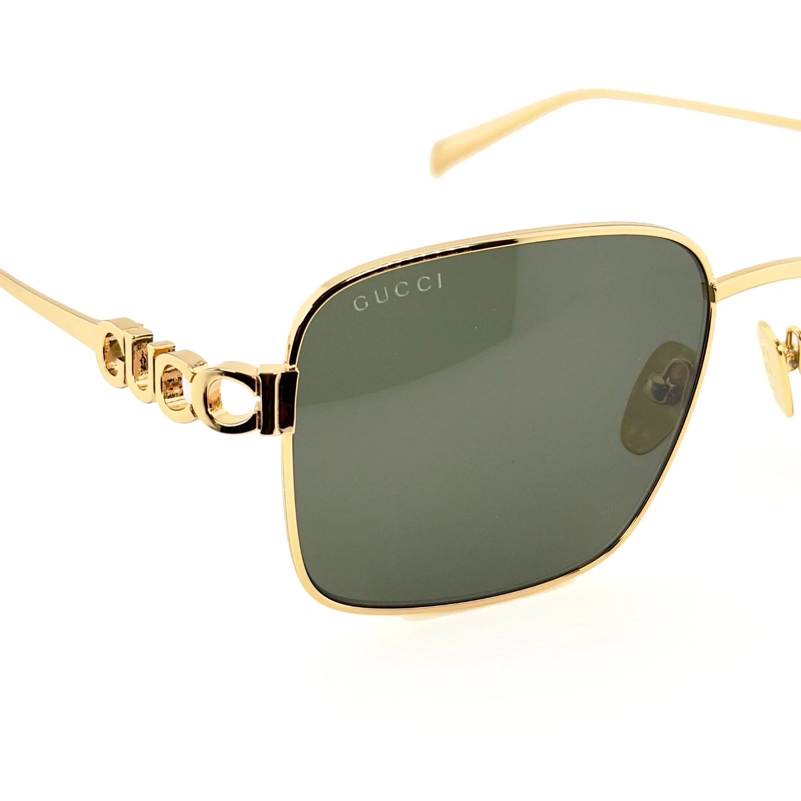 Gucci GUCCI 1937 Gg1937S Gold Gray Logo Unisex Metal Rectangle 001 Size ONE SIZE - 9 Thumbnail