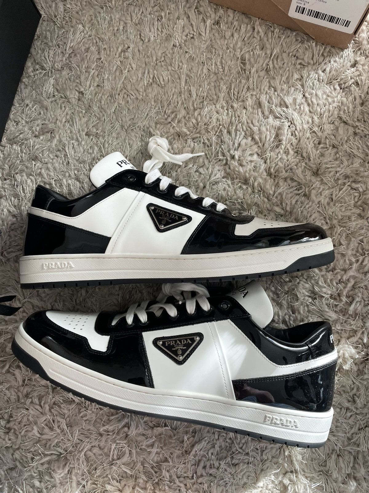 Prada Prada Downtown Leather Black/White Size US 12 / EU 45 - 3 Thumbnail