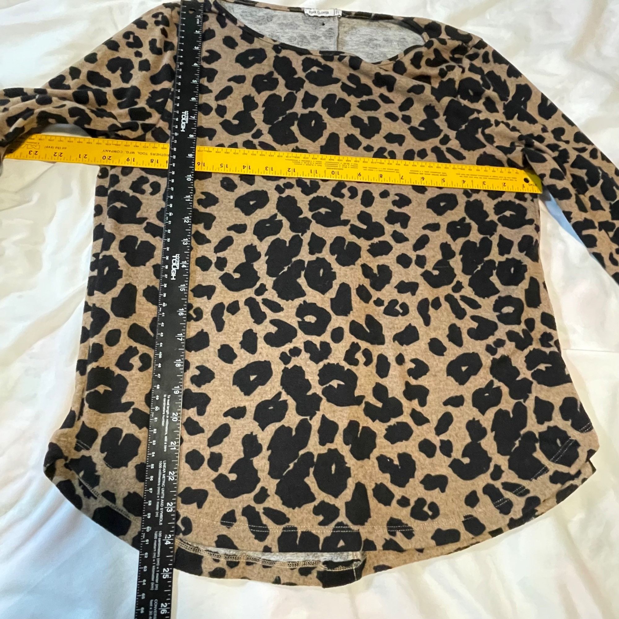 Other Leopard Large Petite Long Sleeve Top Faux Suede Elbow Pink C Size L / US 10 / IT 46 - 3 Thumbnail