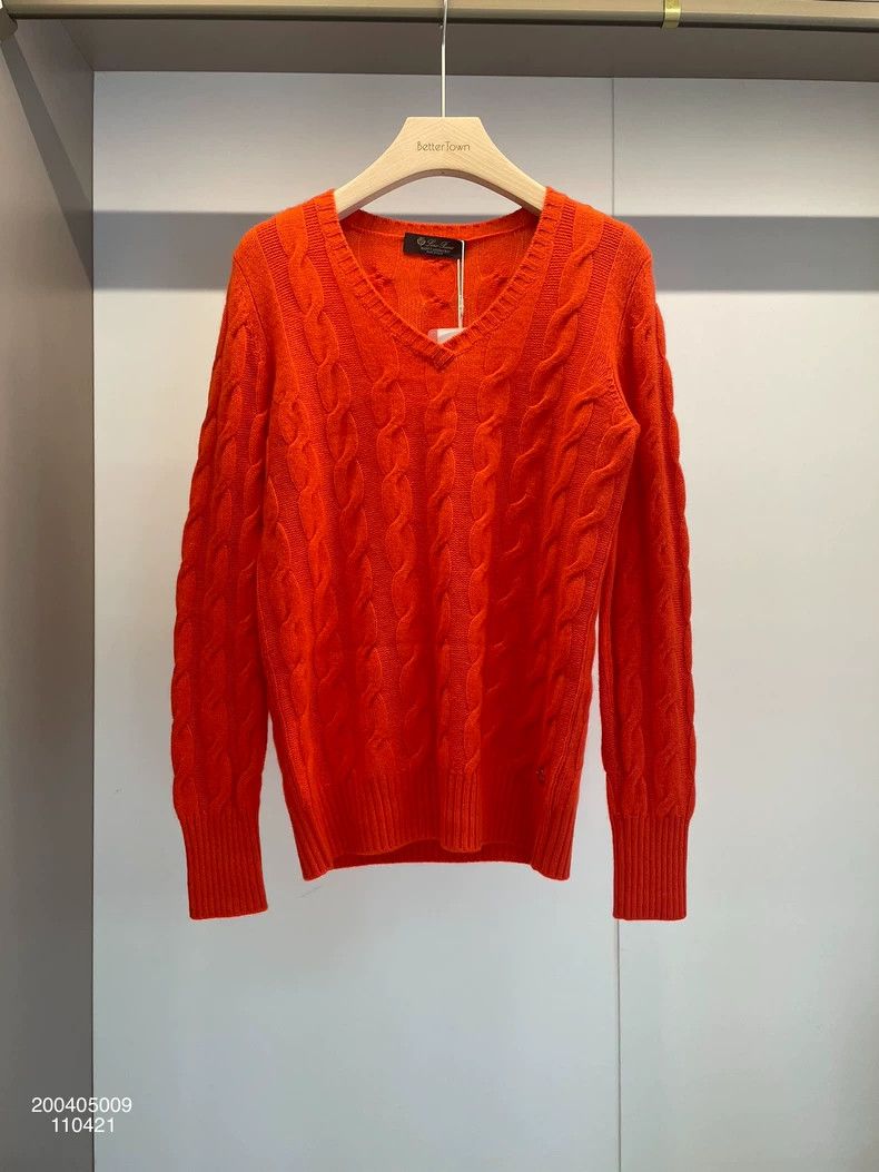 Loro Piana LORO PIANA Orange red goat cashmere sweater Size M / US 6-8 / IT 42-44 - 1 Thumbnail