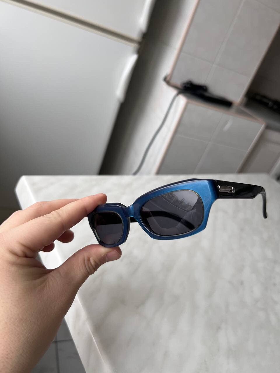 United Colors Of Benetton Rare United Colors Of Benetton Blue Sunglasses Italy Style Size ONE SIZE - 8 Thumbnail