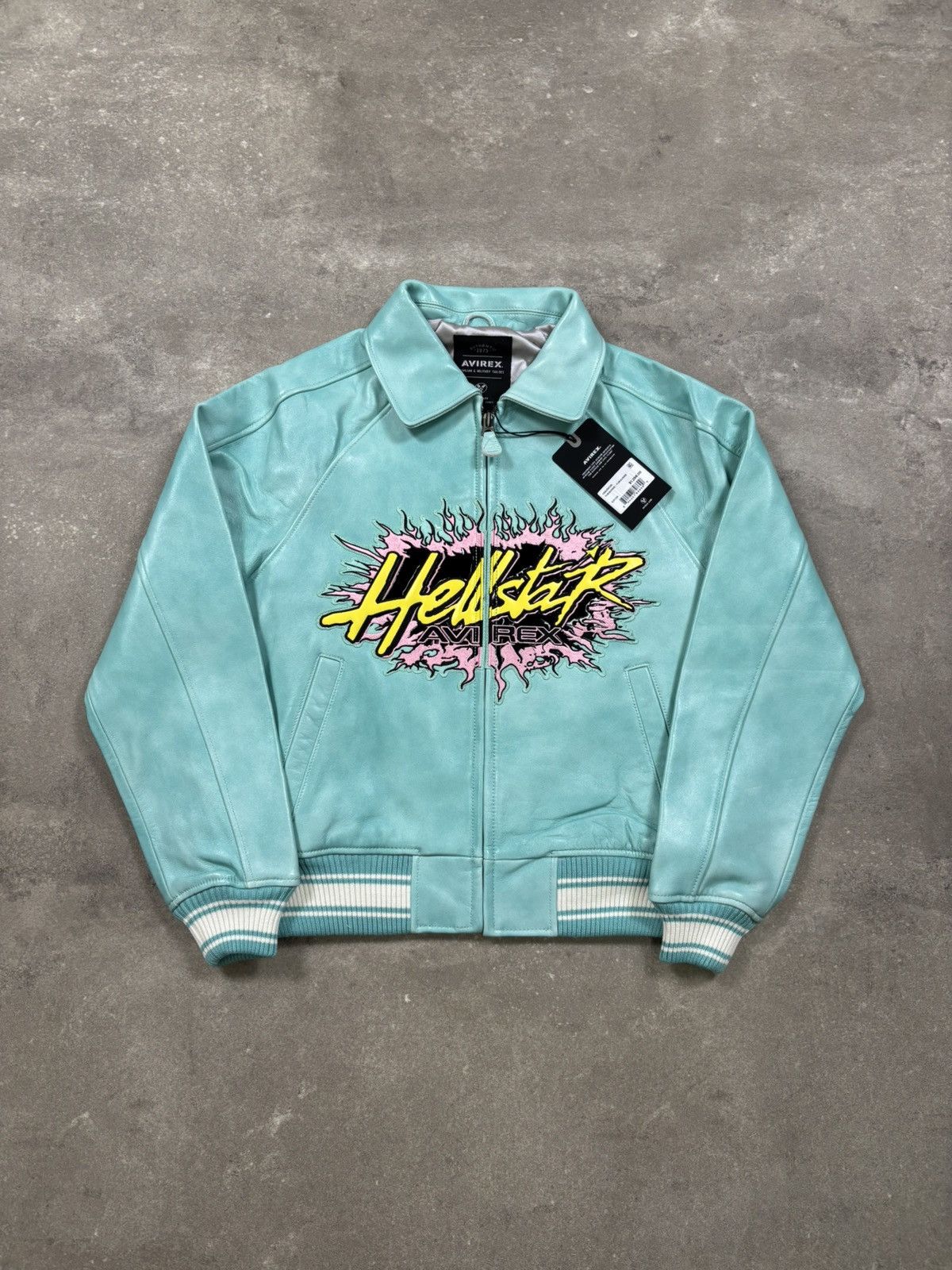 Avirex × HELLSTAR Hellstar x Avirex Jacket, Turquoise Size US S / EU 44-46 / 1 - 1 Thumbnail