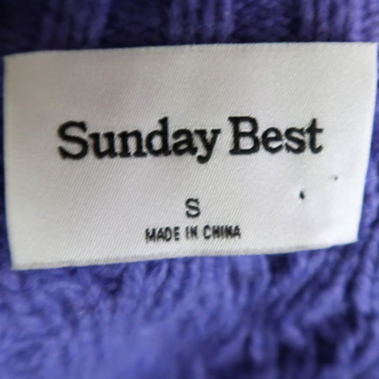 Vintage Sunday Best Cardigan Sweater Women S Blue Merino Wool Cable Knit Crew Neck Long Sleeve Fall Winter Spring Size S / US 4 / IT 40 - 5 Thumbnail