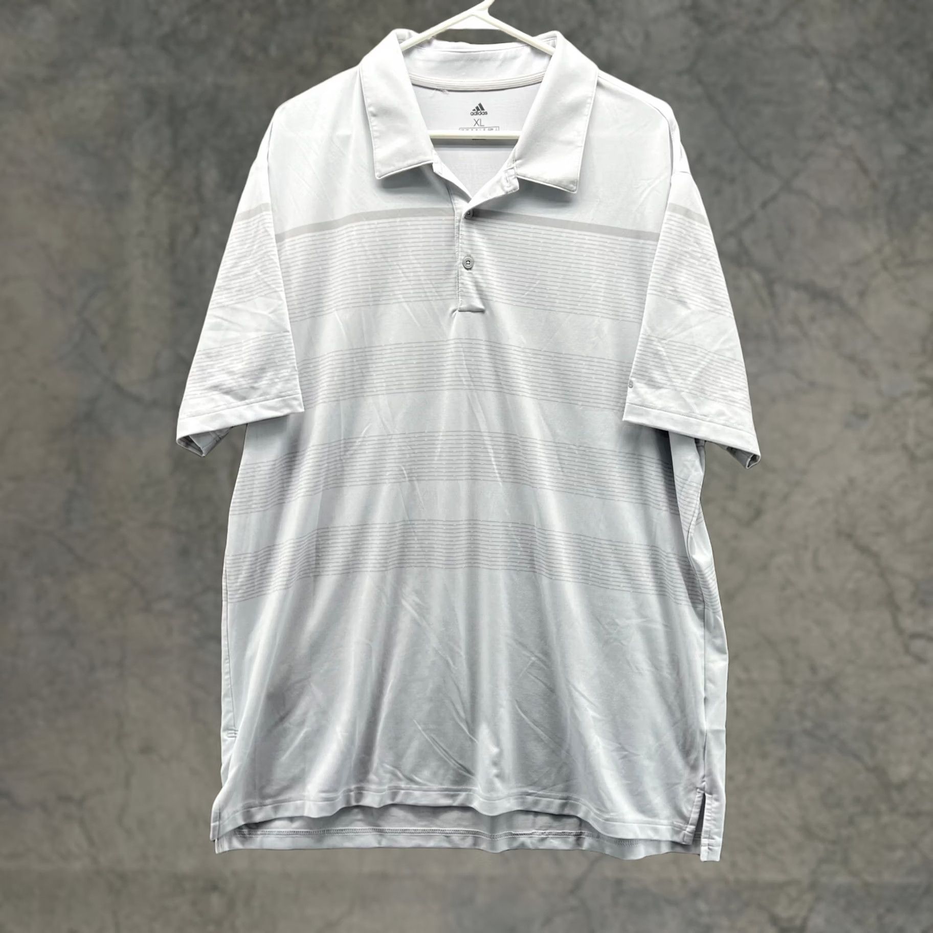 Adidas Adidas Polo Shirt Men XL Grey White Athletic Polyester Ultimate 365 Polo shirts, Regular, Short Sleeve, Button, Logo, Casual Mens Size US XL / EU 56 / 4 - 1 Thumbnail