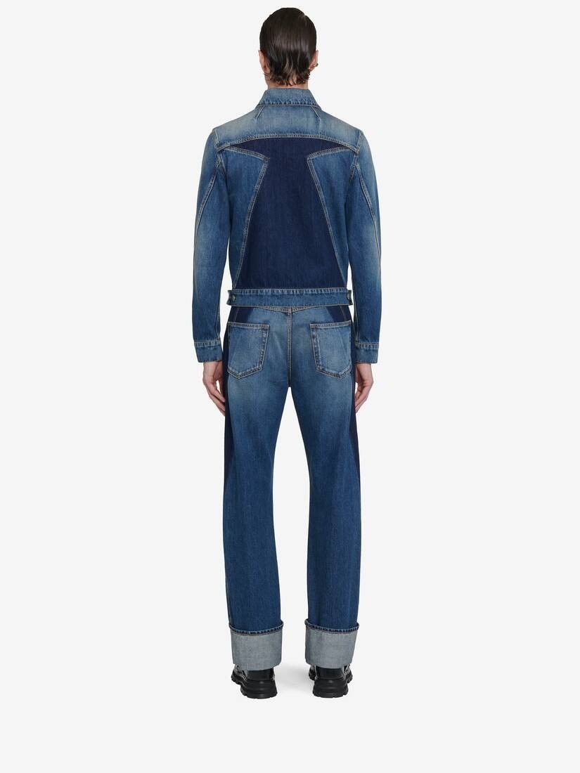 Alexander McQueen o1w1db10725 Twisted Seam Denim Jacket in Washed Blue Size US M / EU 48-50 / 2 - 5 Thumbnail