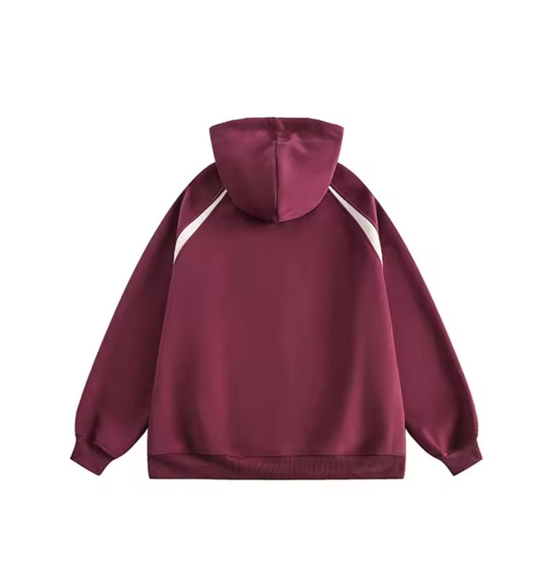 Japanese Brand × Vintage Y2K Wide Hood Stripe Patch Fleece Zippered Hoodie Size US XL / EU 56 / 4 - 5 Thumbnail
