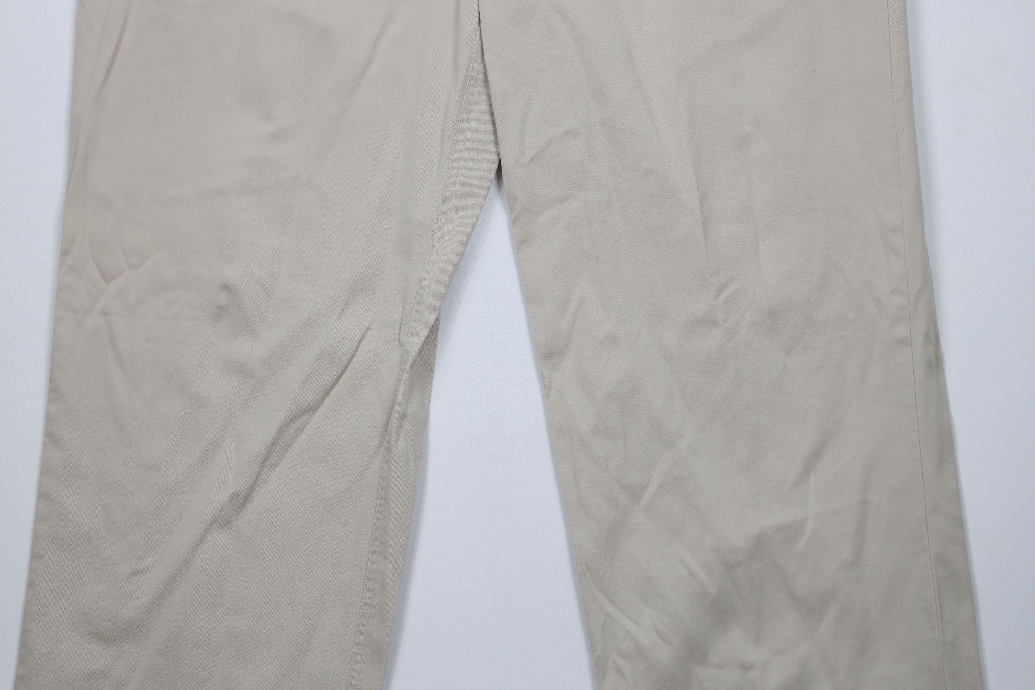 DKNY × Vintage Deadstock Vintage 90s Y2K DKNY Button Wide Leg Pants Beige Size US 38 / EU 54 - 3 Thumbnail