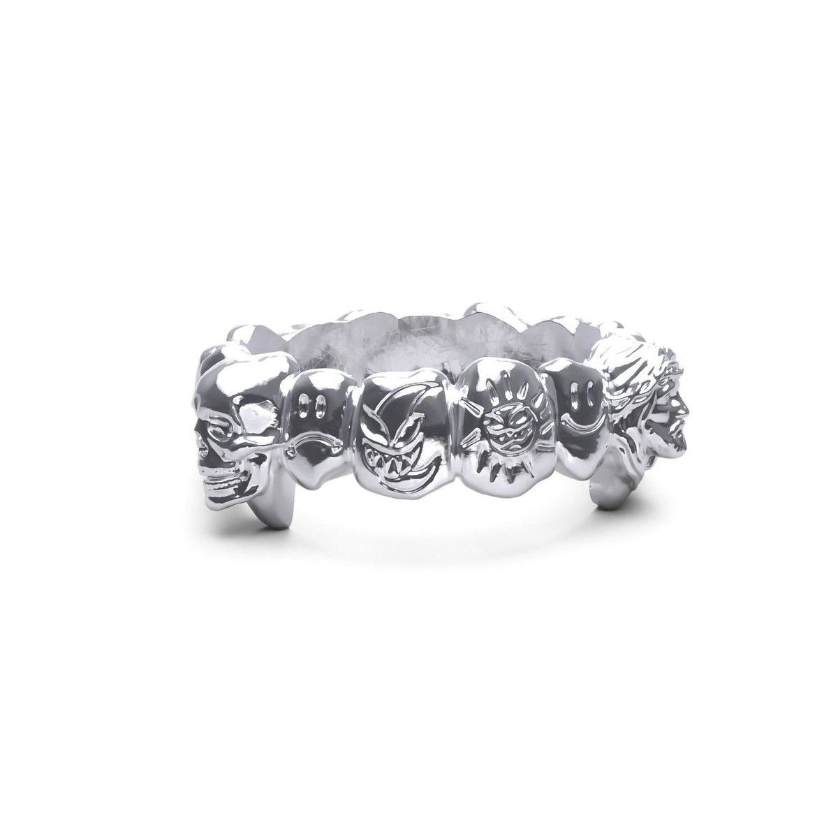 Other Hard Jewelry Flooded Grill Ring Sterling Silver Size ONE SIZE - 1 Thumbnail