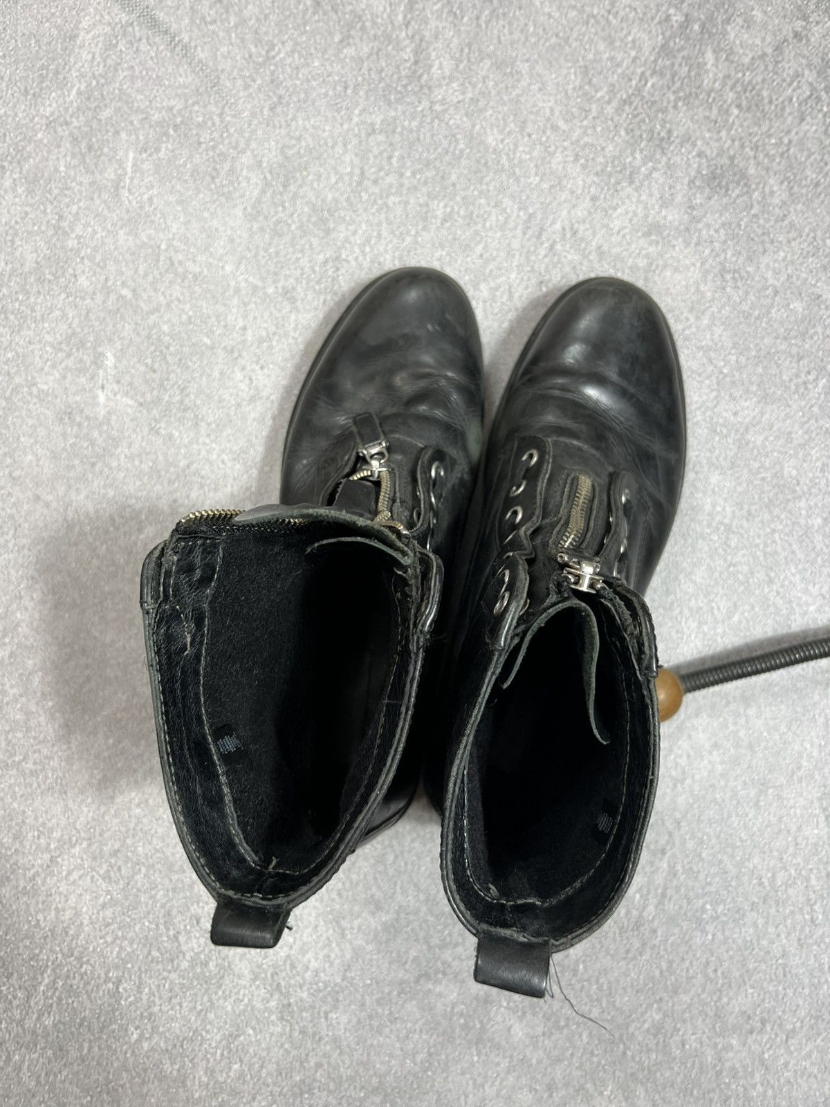 Vintage Vintage 90s Archive Japan Style Ankle-Zip Leather Boots Size US 7 / IT 37 - 11 Thumbnail